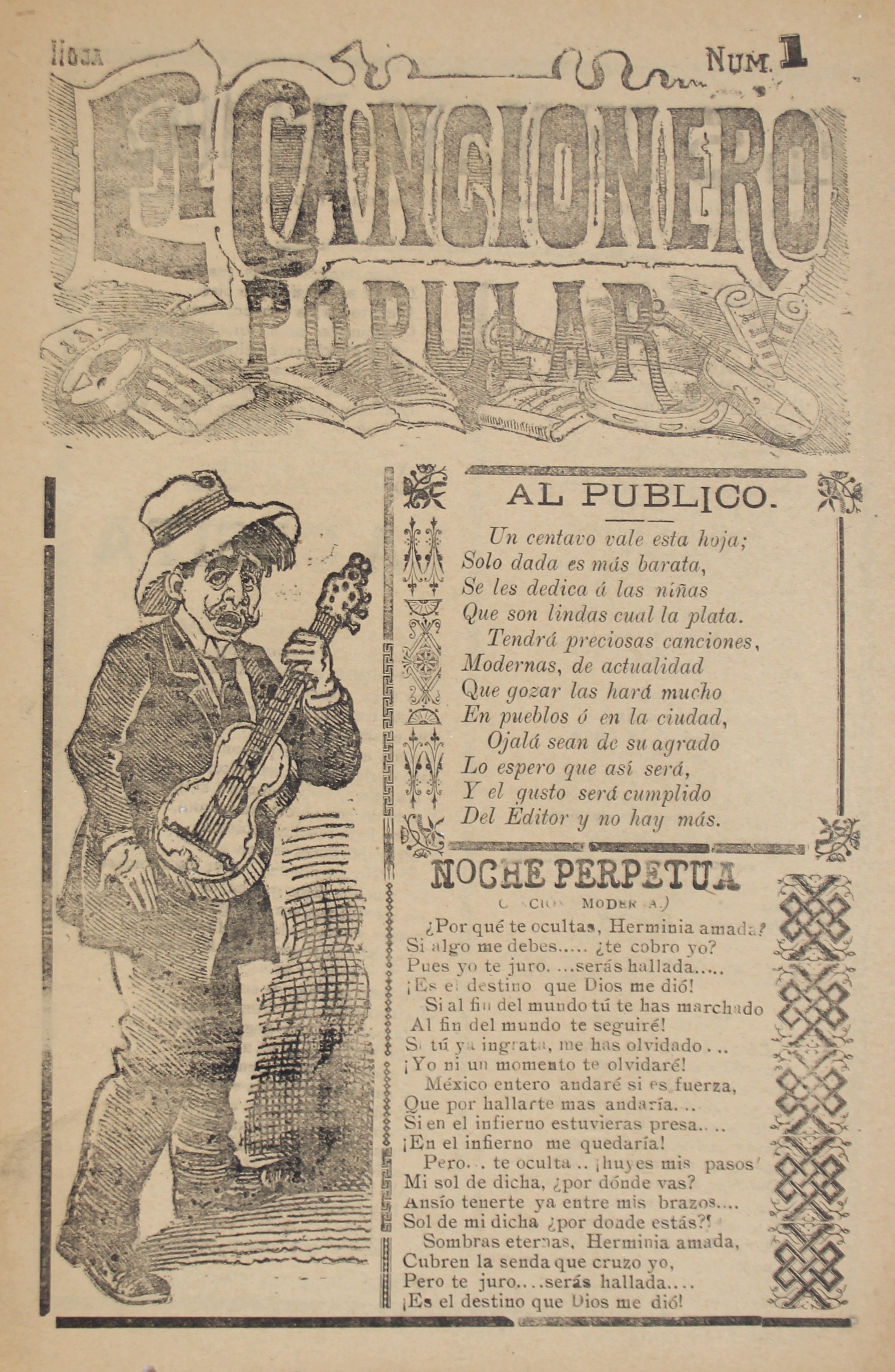 El Cancionero Popular #1 by José Guadalupe Posada