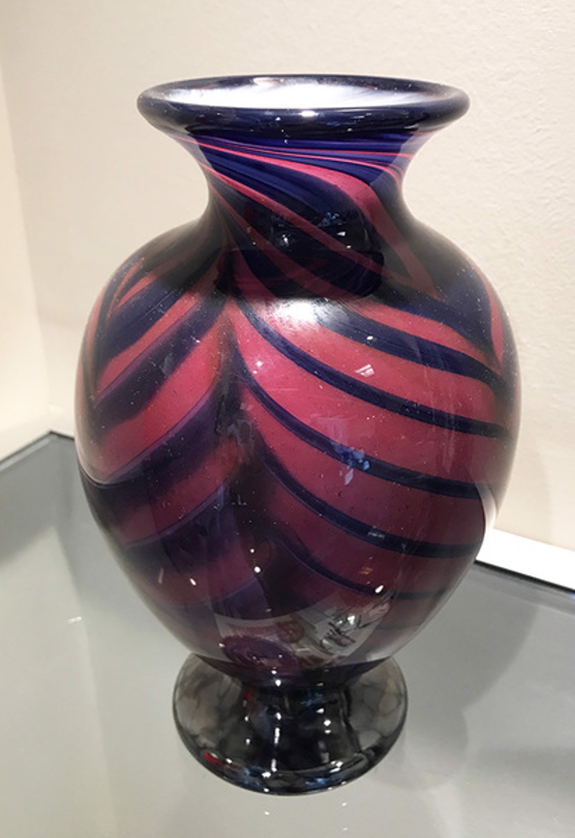 Amphora Vase . red and purple by AlBo Glass