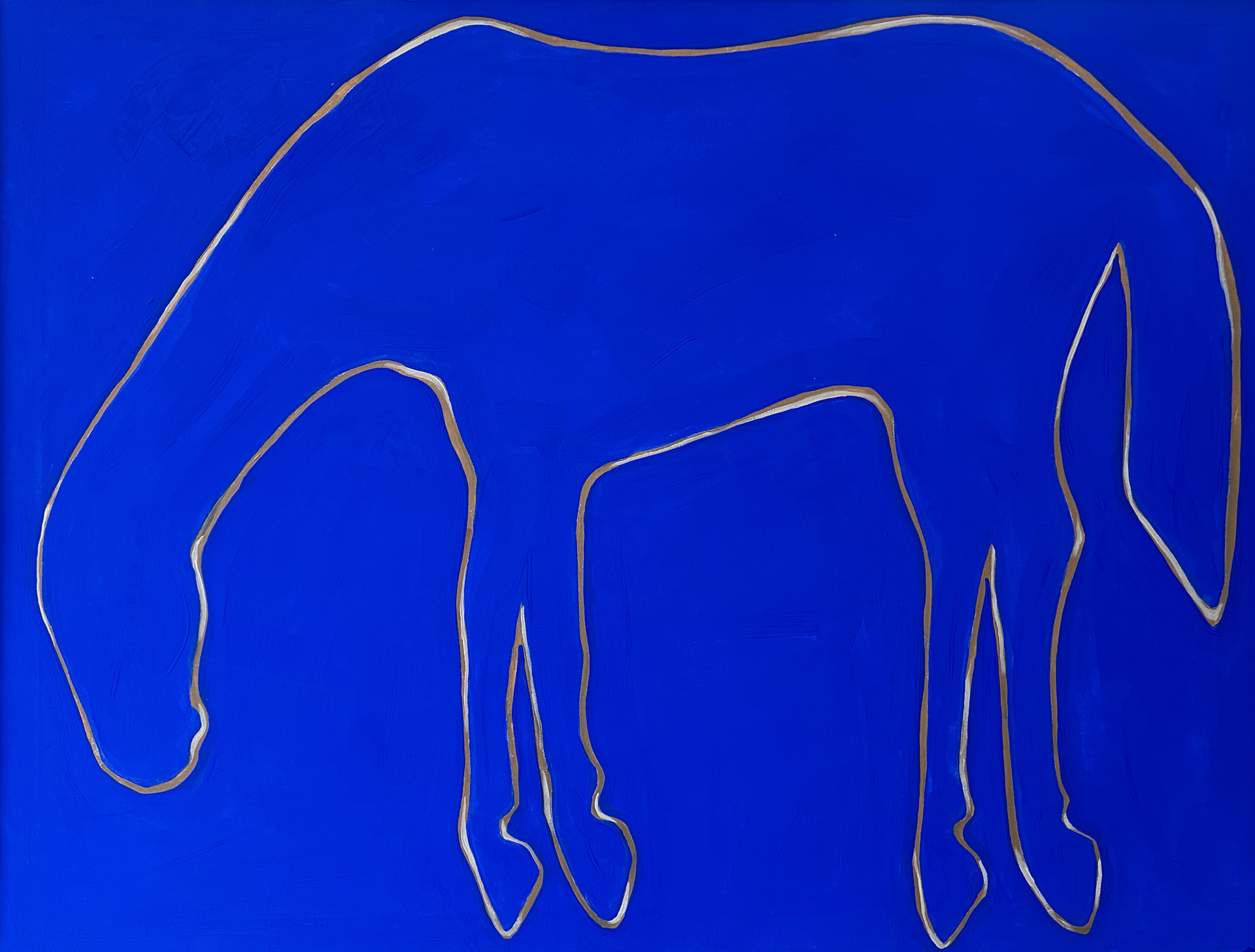 Untitled Blue Horse by Maggie Robertson