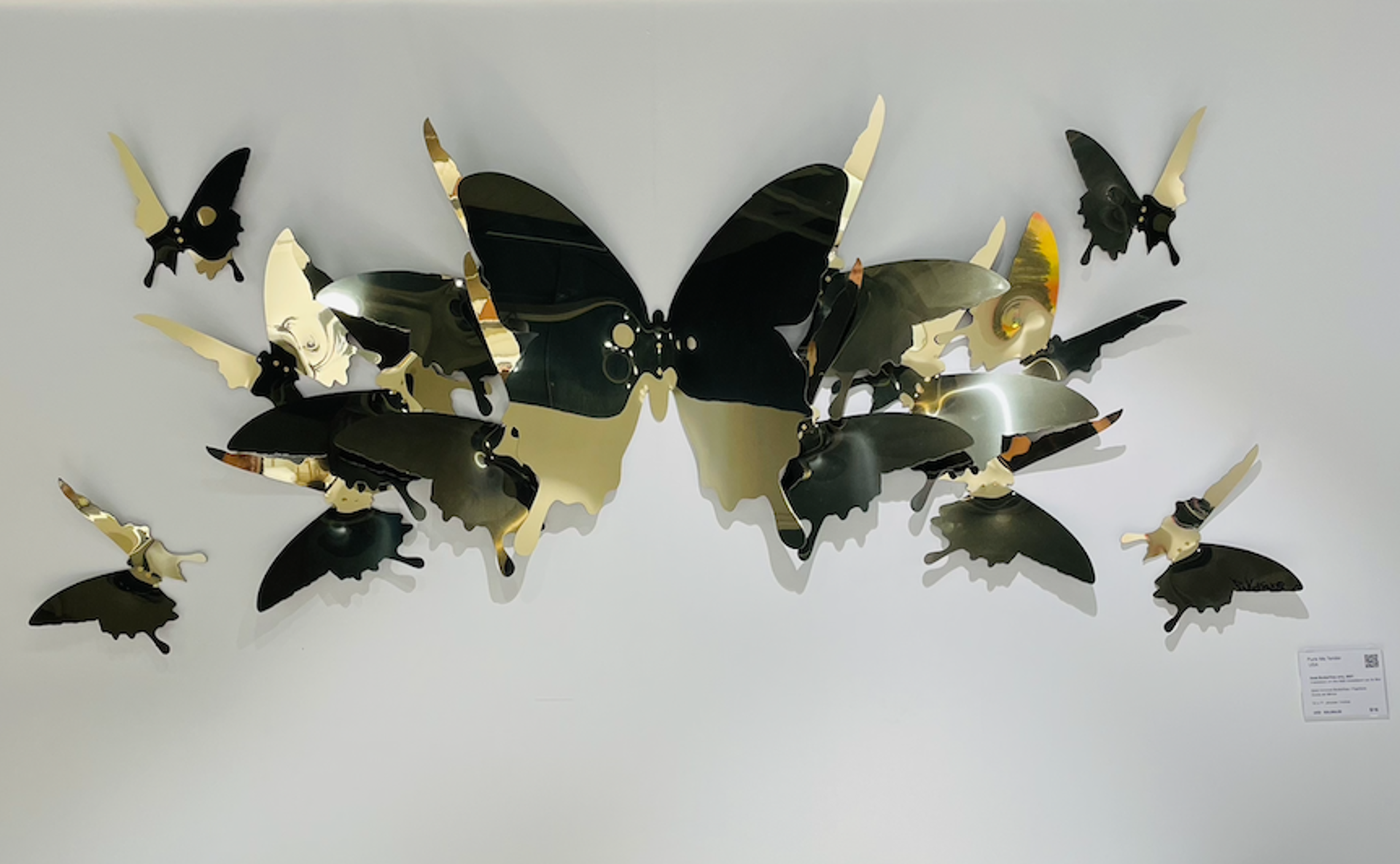 Installation on wall (Gold butterflies only) by PUNK ME TENDER
