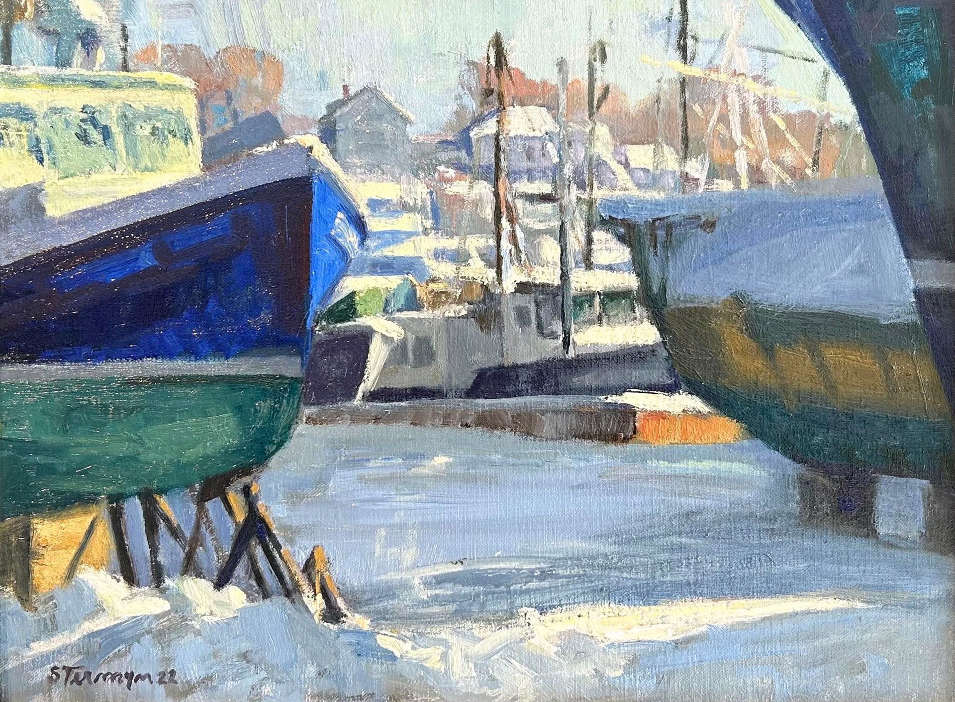 Winter Harbor, Rocky Neck by Susan Termyn