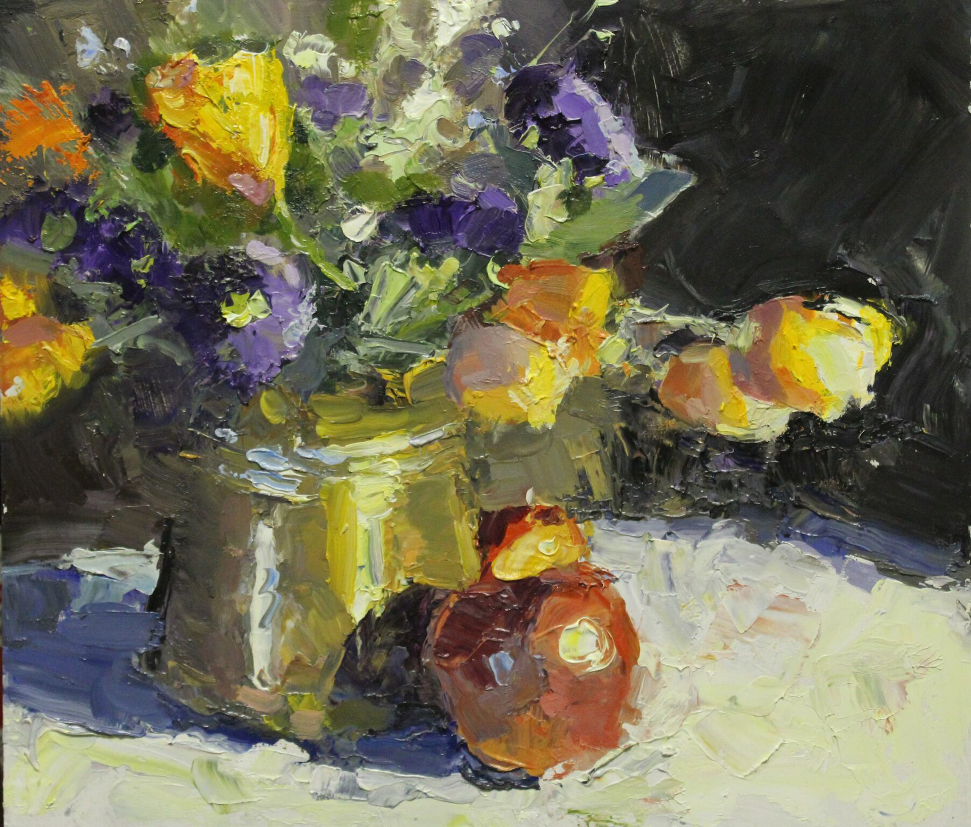 Apple And Garden Flowers by Brent Jensen