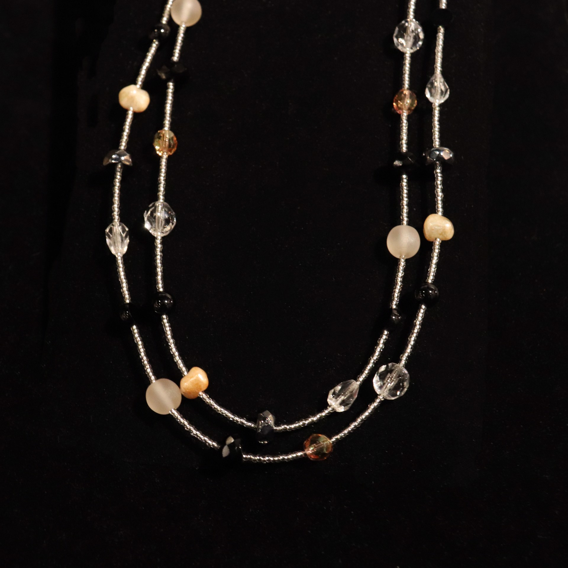 CL 6067 Collana Multiflo con Perline Multi Necklace by Manuela Zanvettori