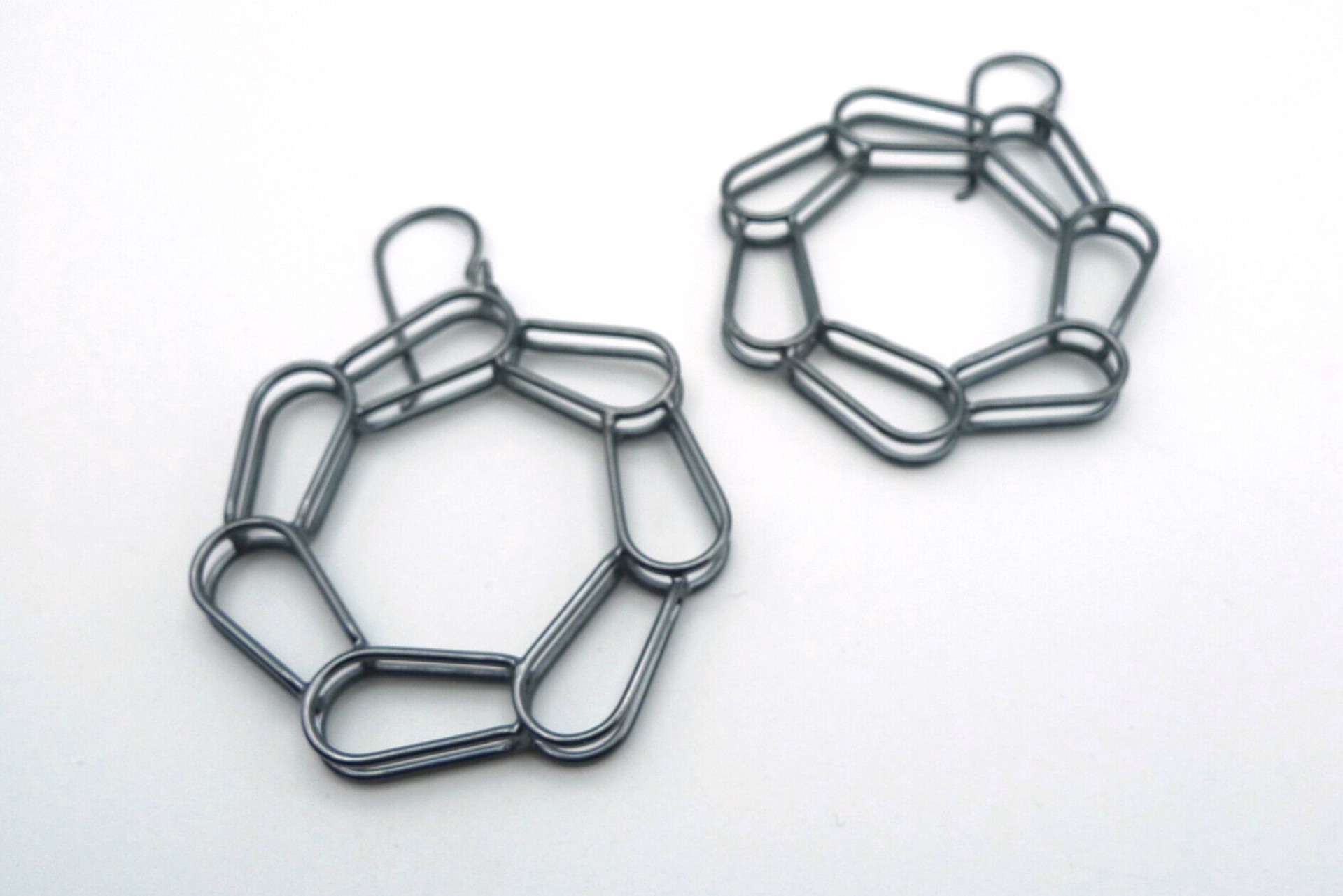 Bent Link Hoop Earrings by Emily Maija Rogstad
