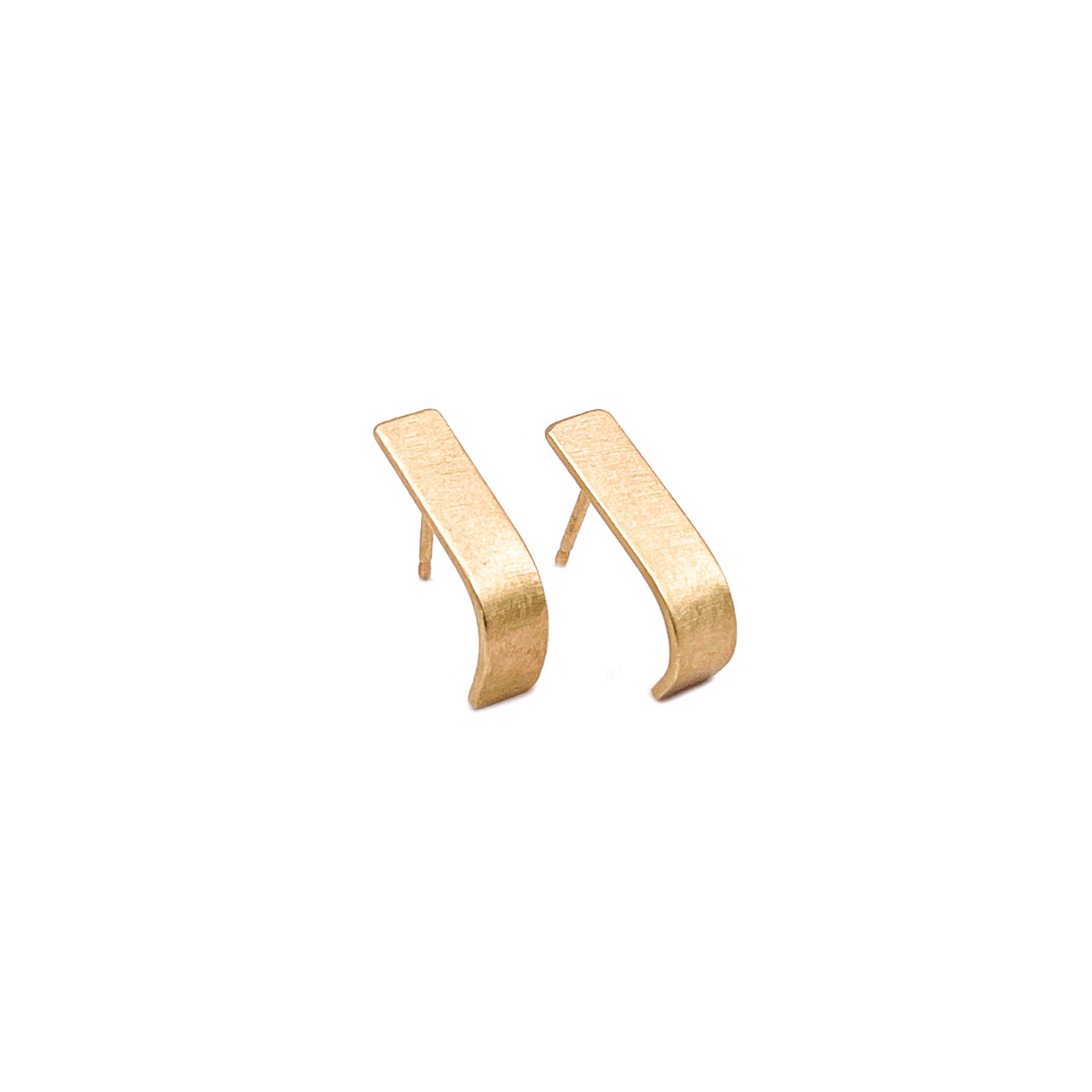 LHE14- Slope Hoop Earrings, 18K by Leandra Hill
