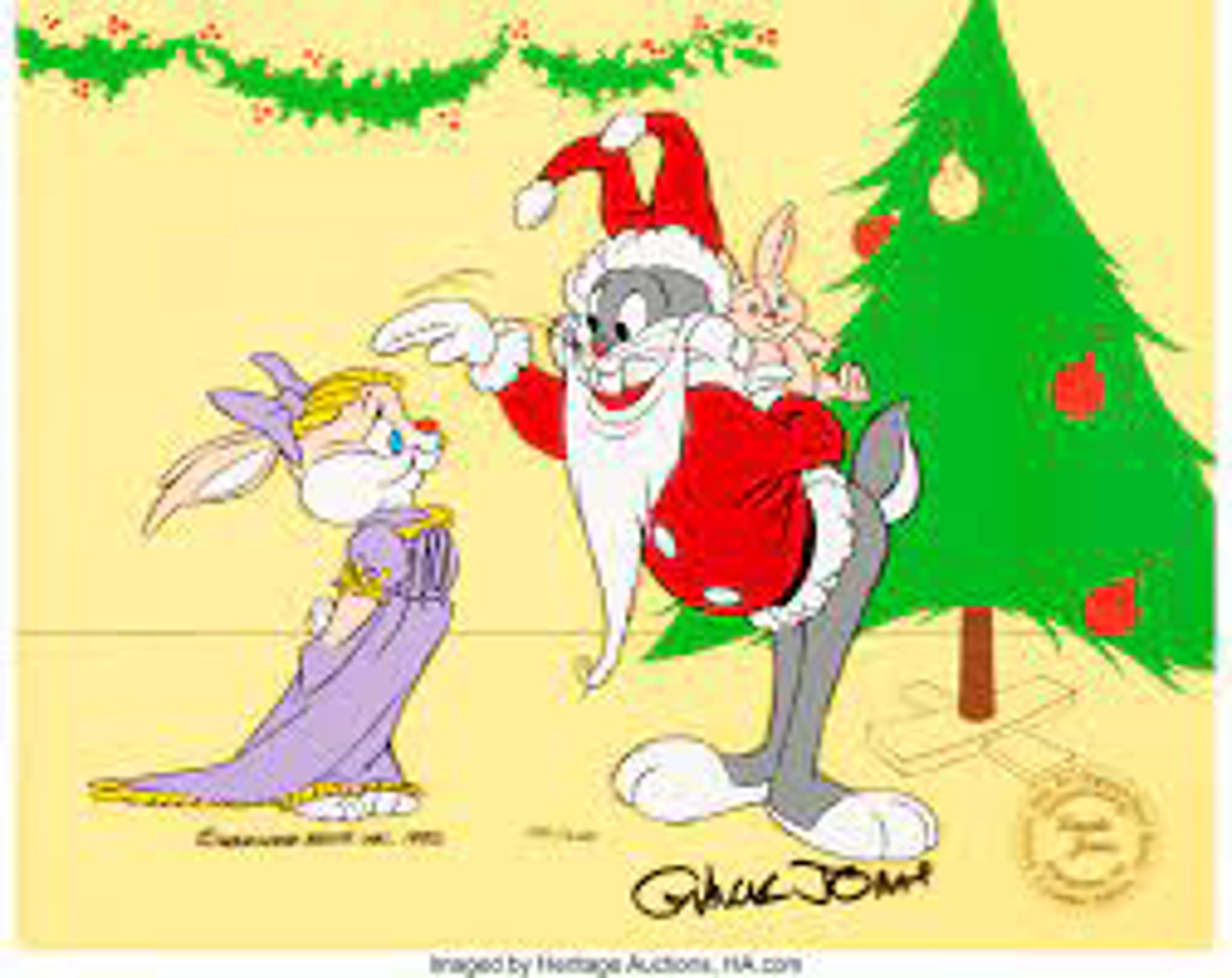 Bugs Santa And Bunny by Chuck Jones