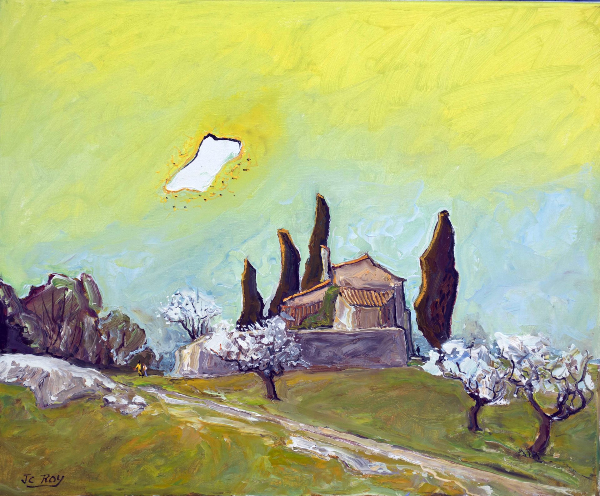 Amandiers en Fleurs, St Sixte by Jean Claude Roy