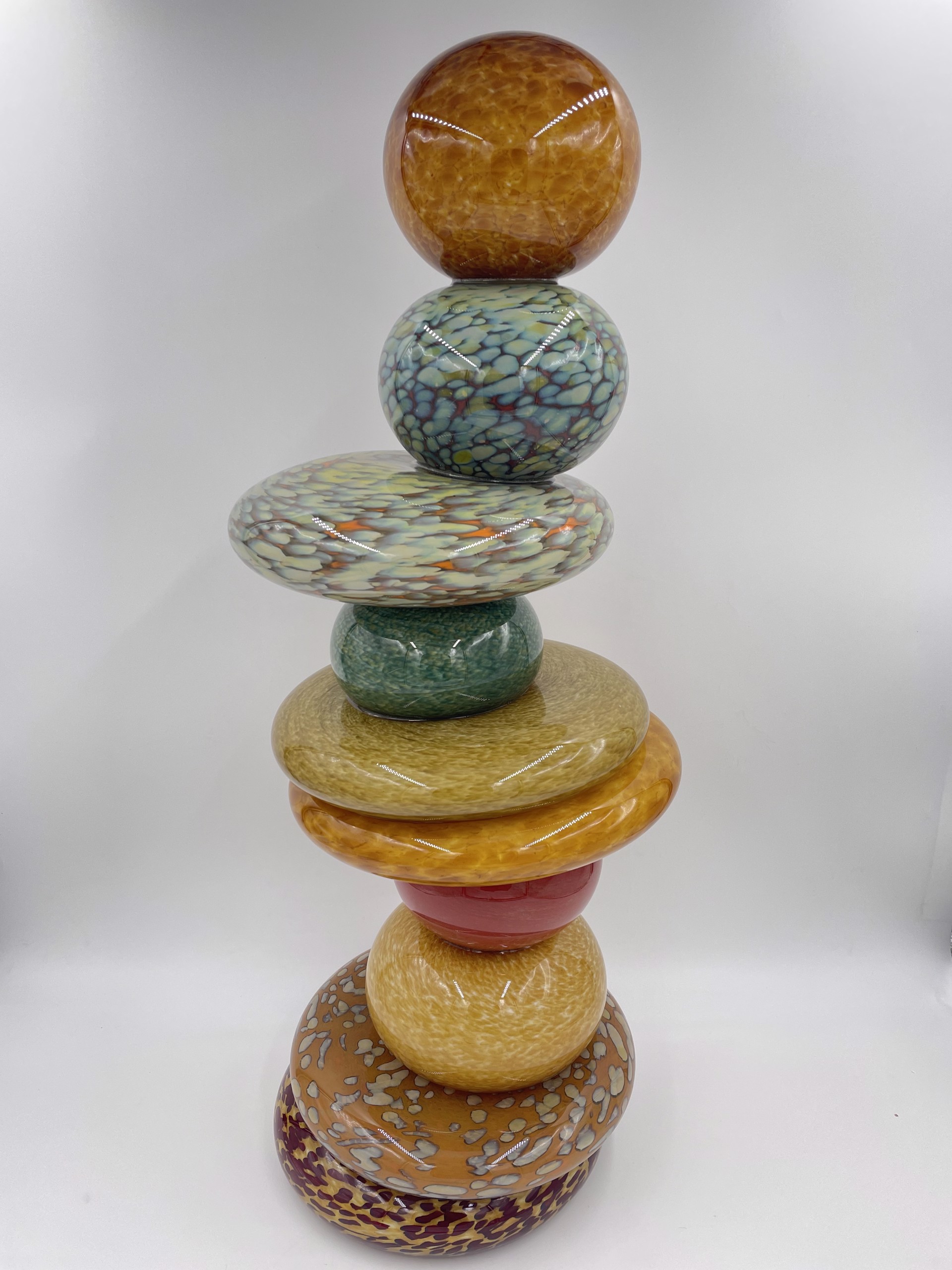 Pohacu Stacked Stones Earth Amber (10) by Robert Madvin