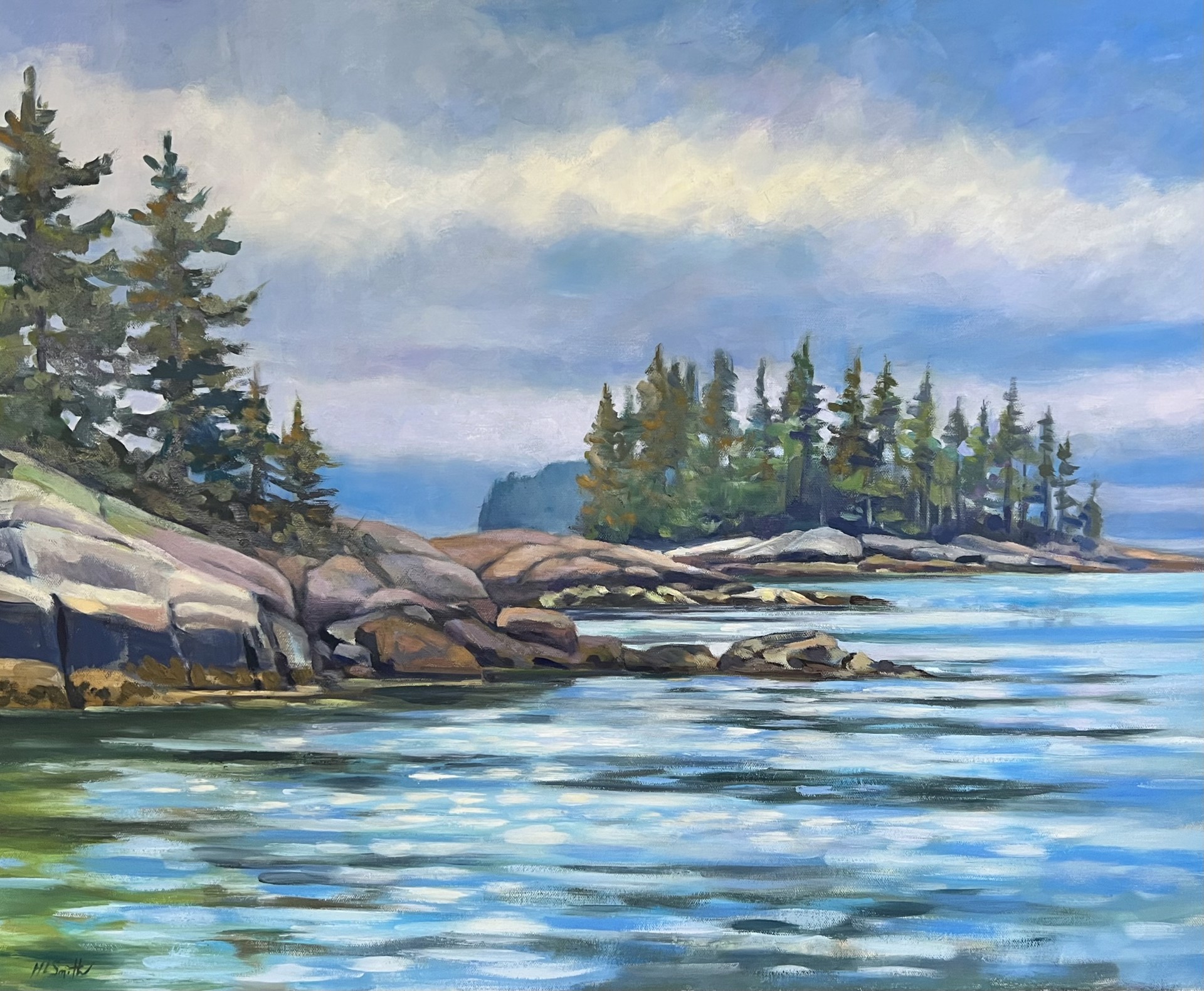 Sea, Granite and Fir Trees by Holly L. Smith