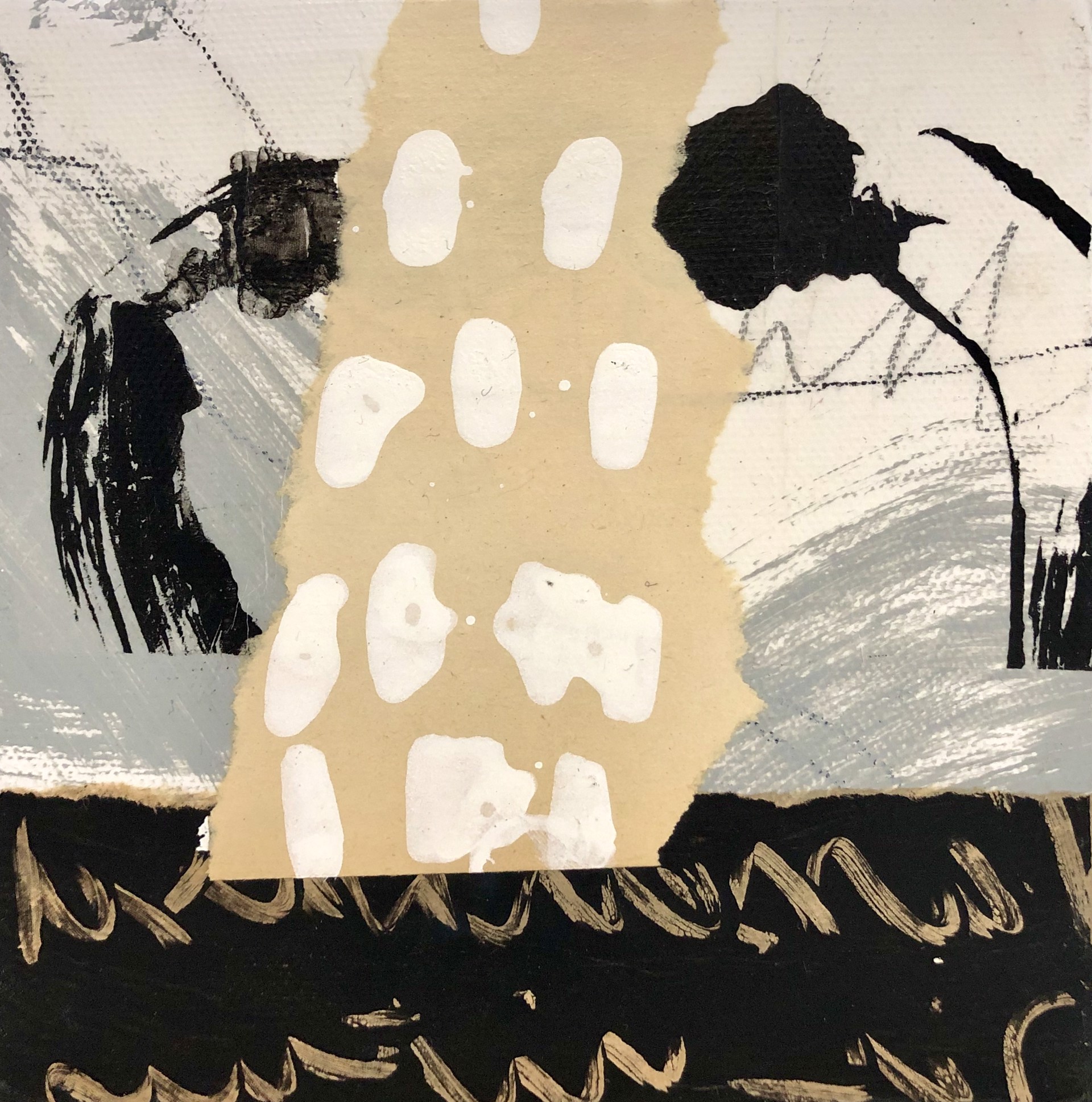 Series Black & White Collage Series Nr. 3 by Barbara Nerenz-Kelley