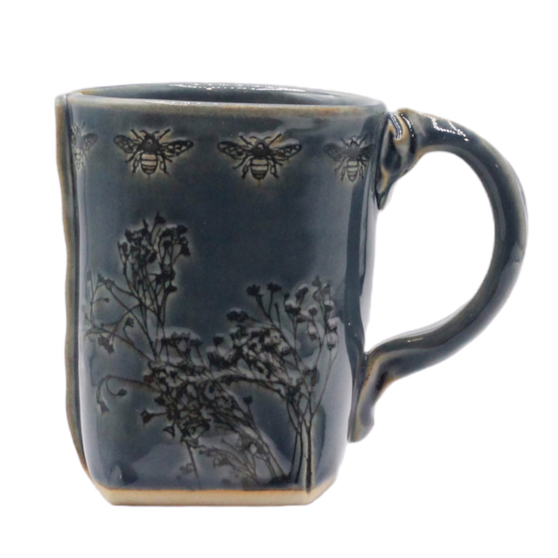 Blue Bee Mug by Colleen Deiss