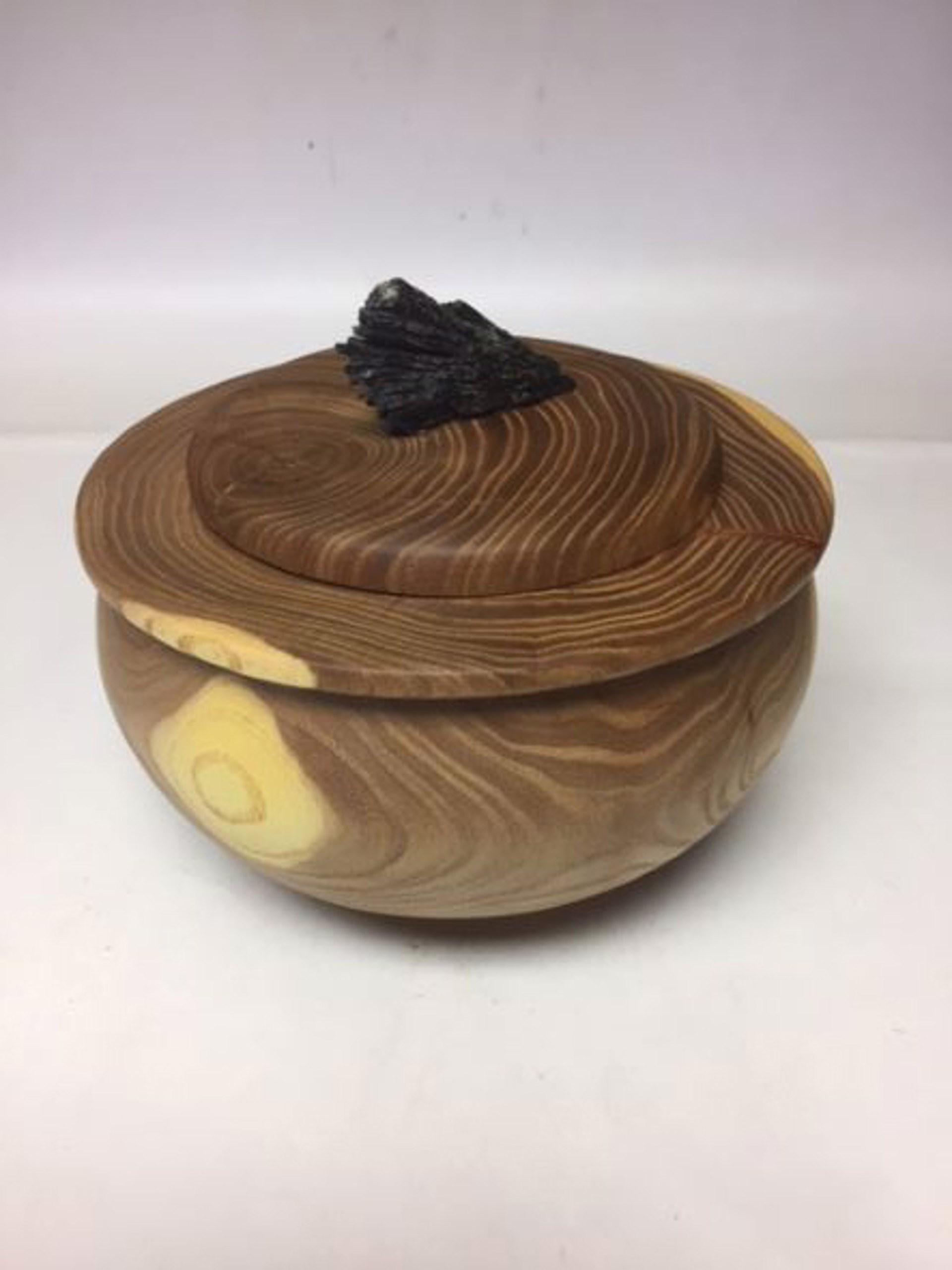 Turned Wood Jar W/Lid 20-28 by Rick Squires