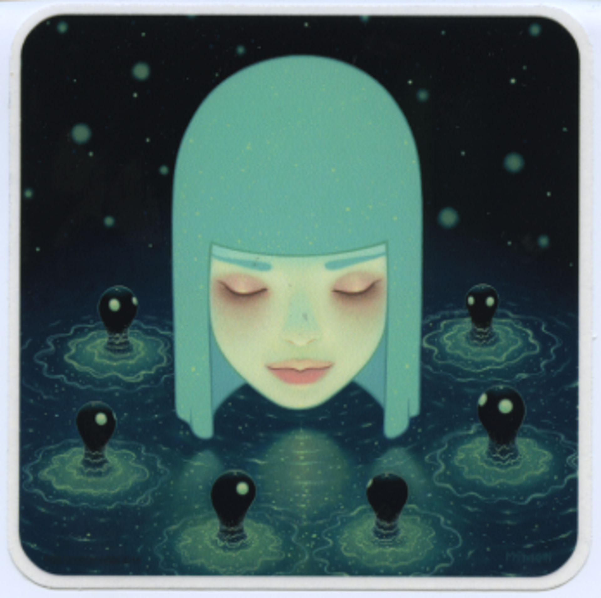 Umibozu Lake Sticker by Tara McPherson