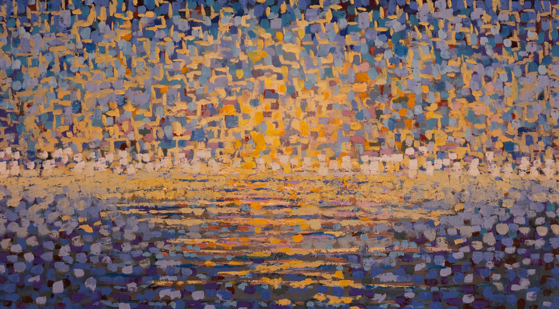 Ocean 6-Vibration in Yellow and Violet by Robert Gamblin