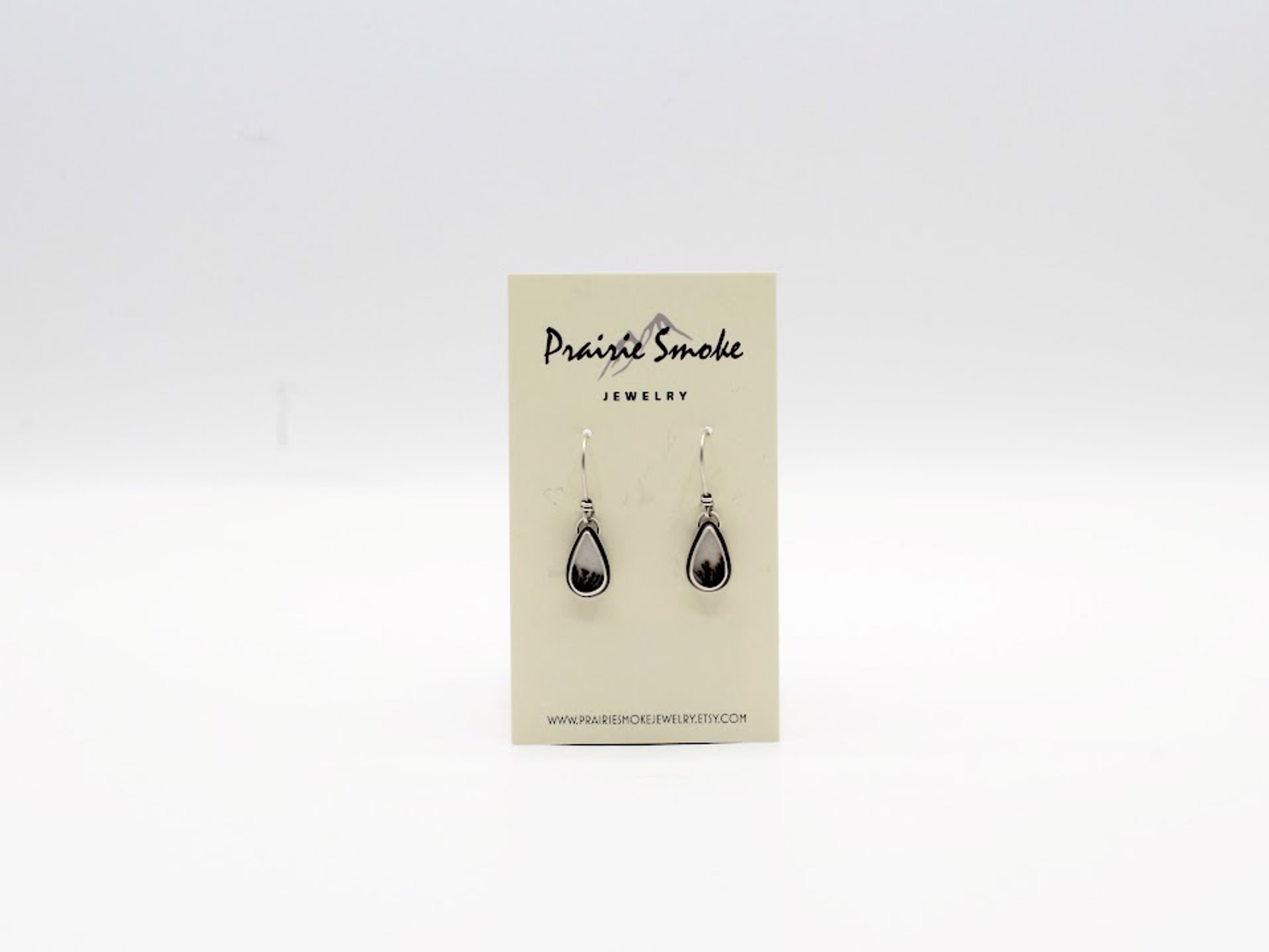 Dendritic Agate Earrings (sterling silver) by Kim Knuth