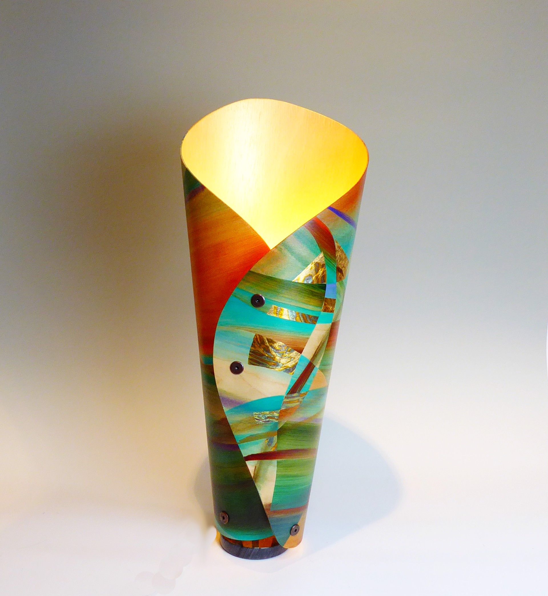 Turquoise River Lamp by Cynthia Duff