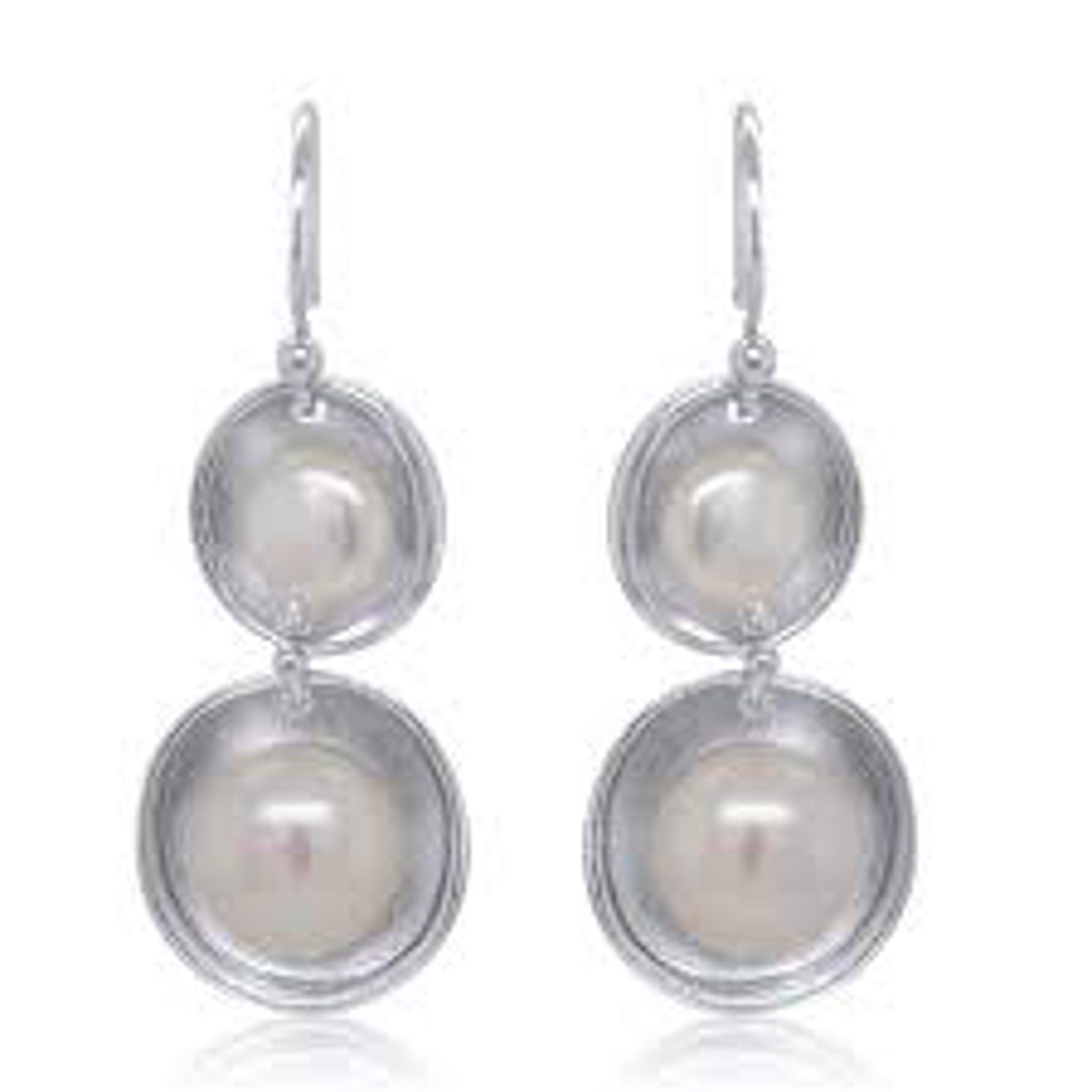 Double Pearl Earrings (white) by Kristen Baird