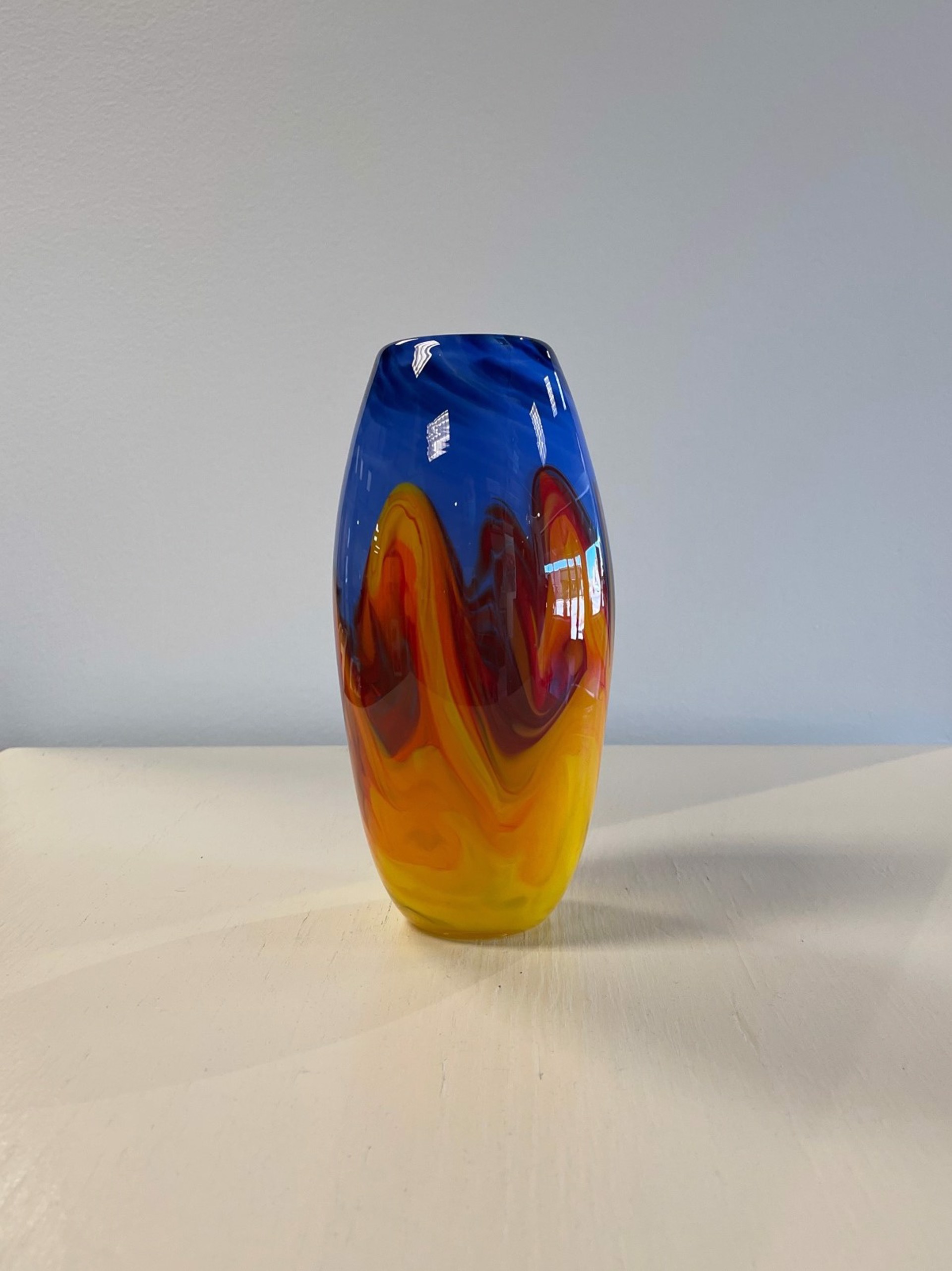 Cylinder Vase - Prairiefire by AlBo Glass
