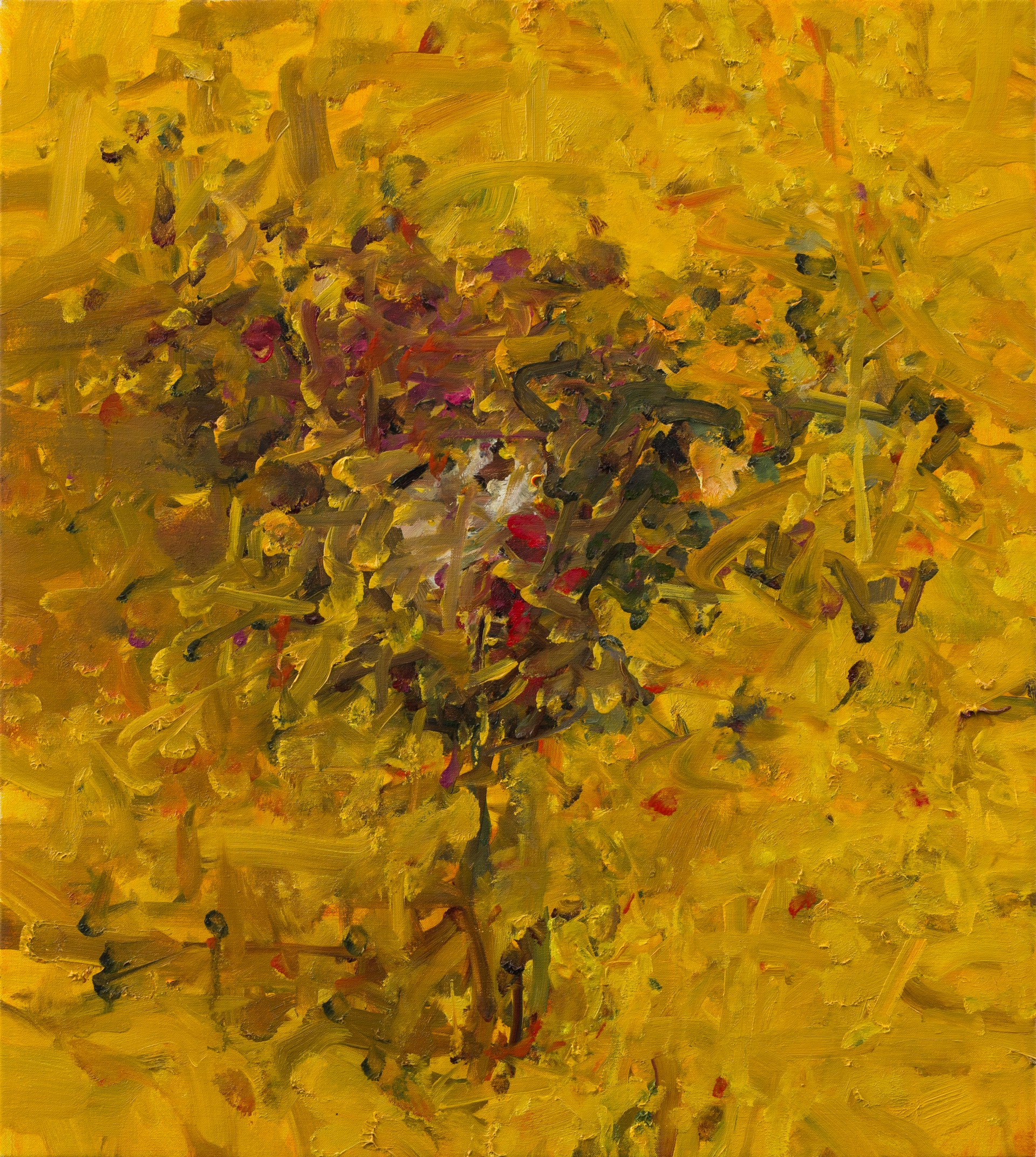Still Life with Flowers and Yellow Cloth II by Jordan Wolfson