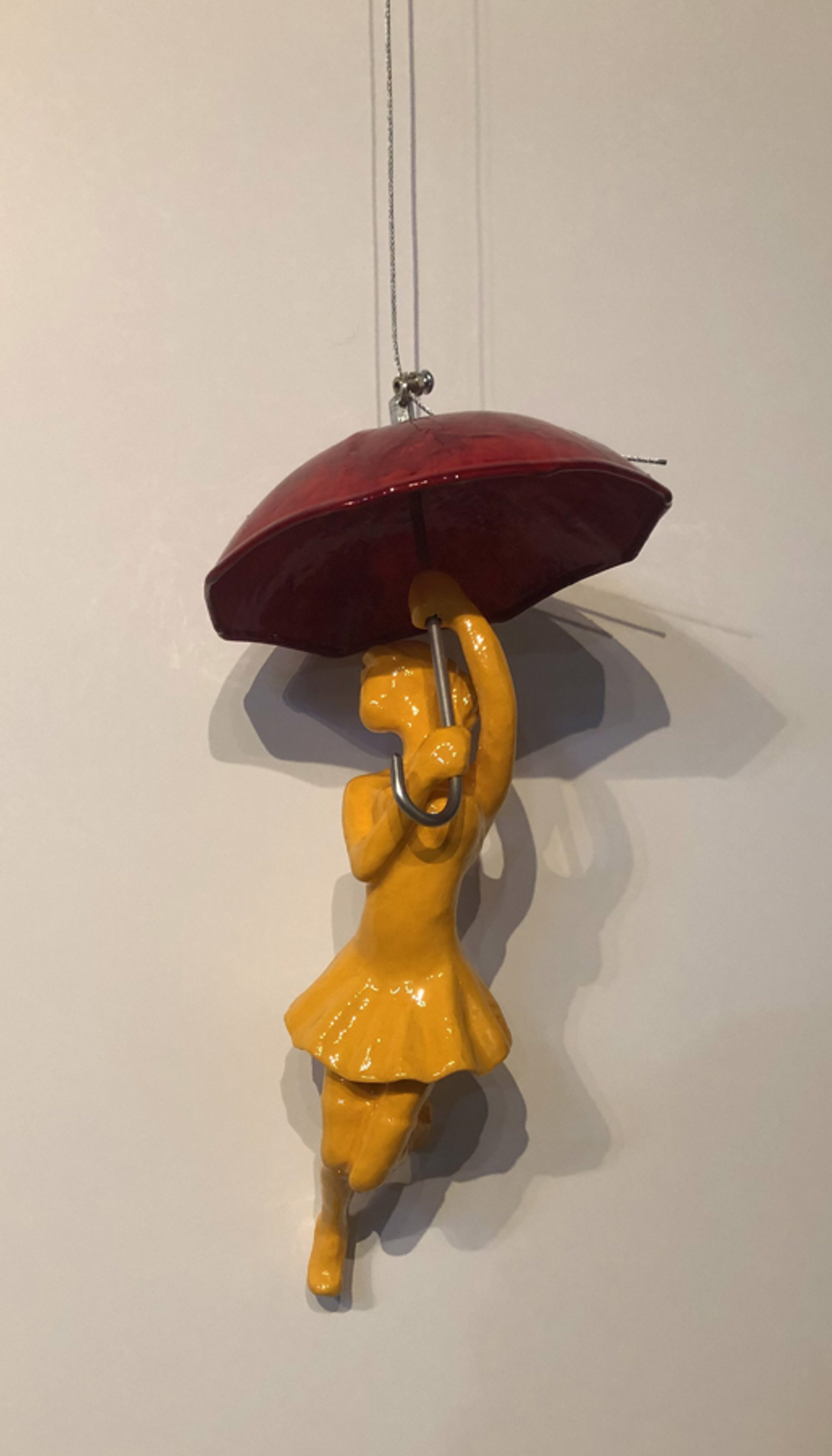 Ballerina with Umbrella (Red/Yellow) by Ancizar Marin
