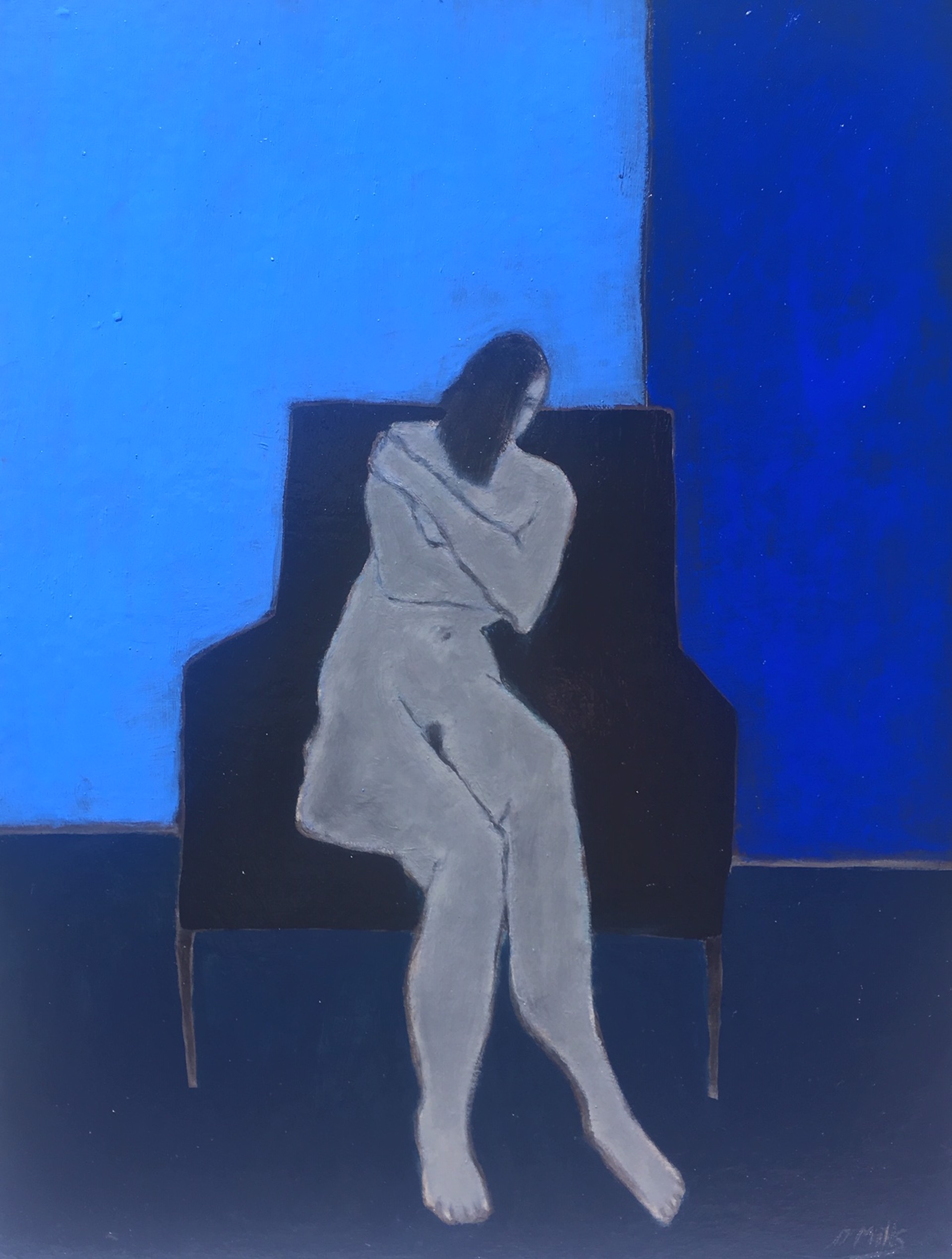 Nude in a Blue Room  by Gigi Mills