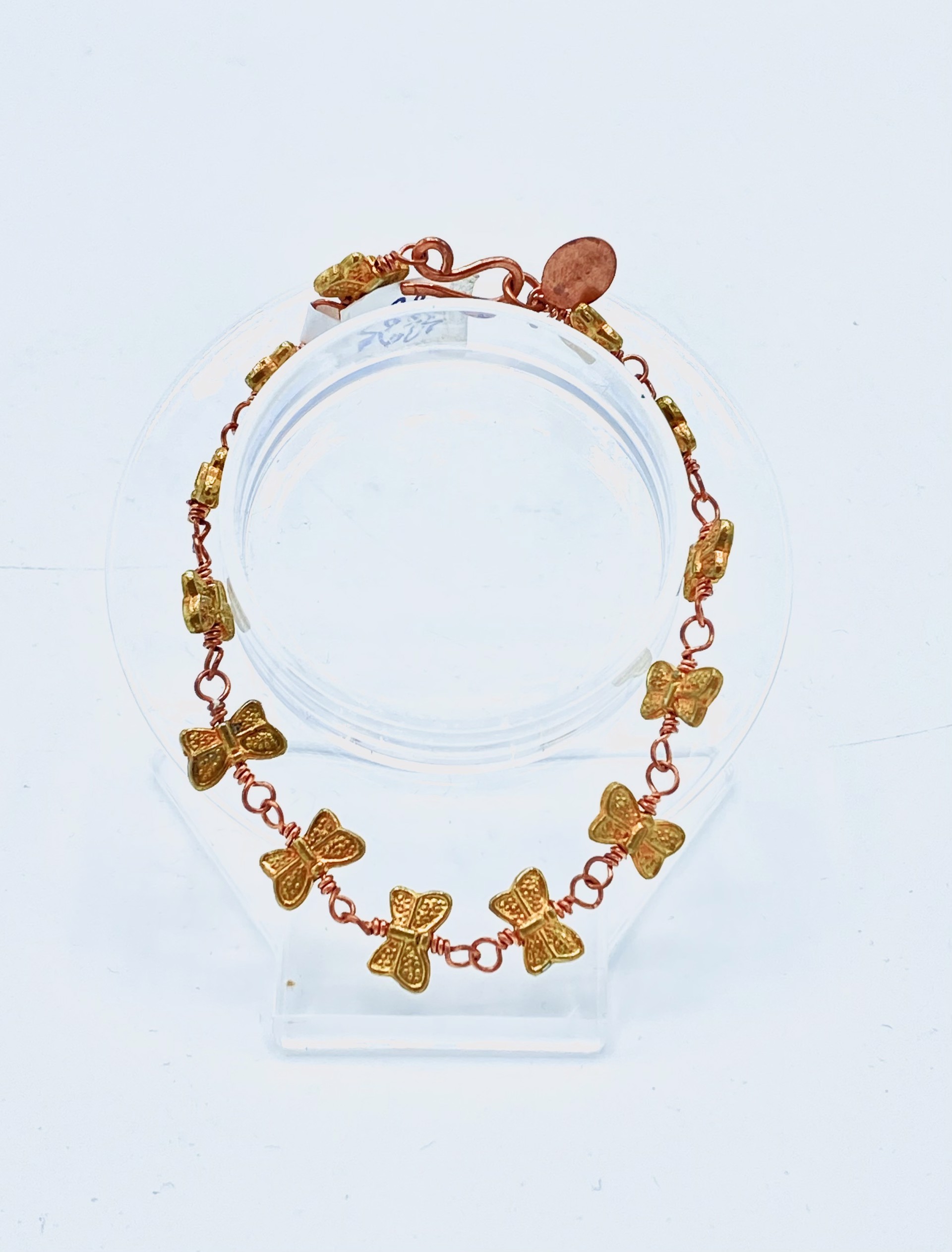 Bronze and Copper Butterfly Bracelet by Emelie Hebert