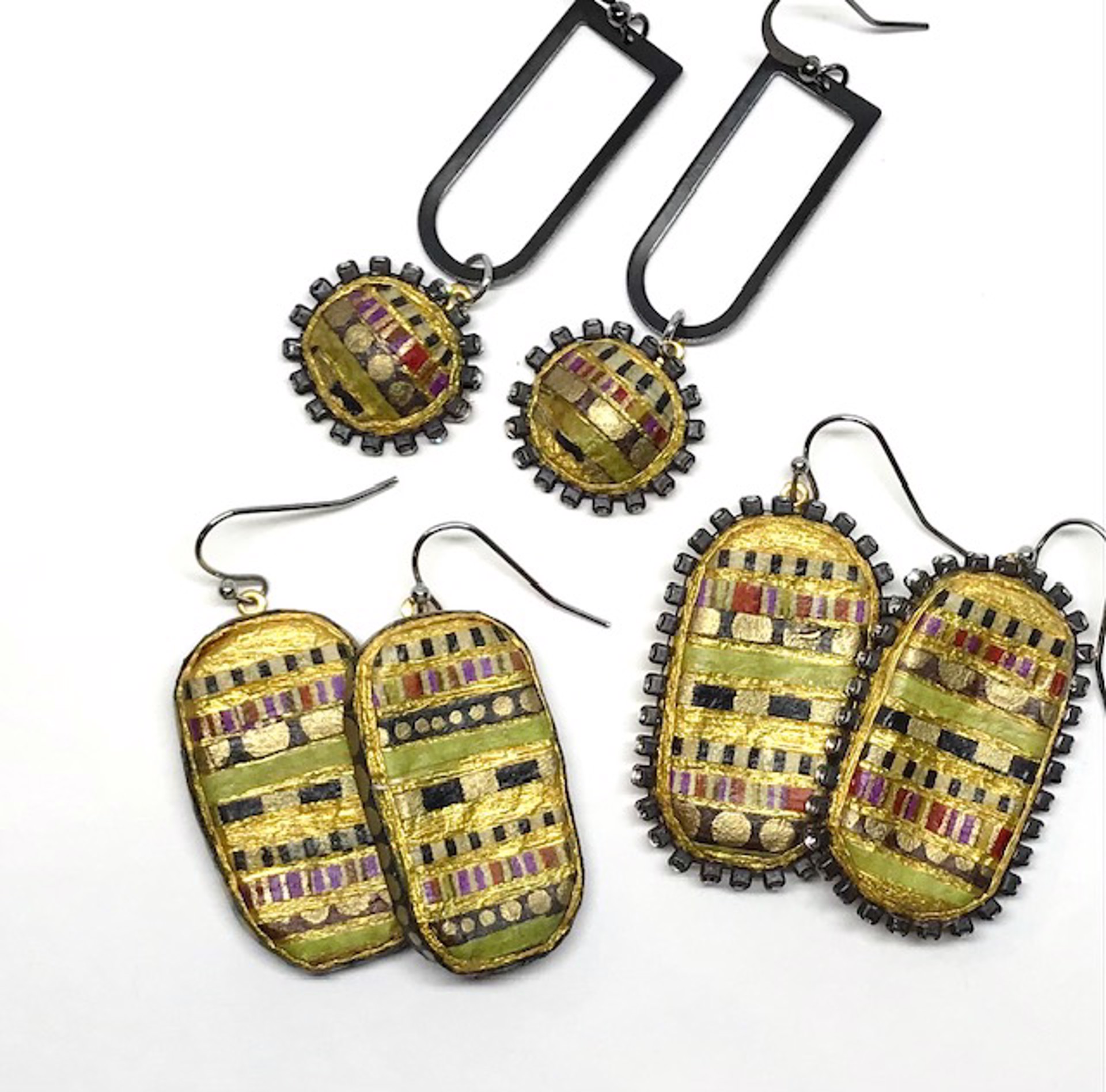 Klimt Loop Drop Earrings by Coco Delay
