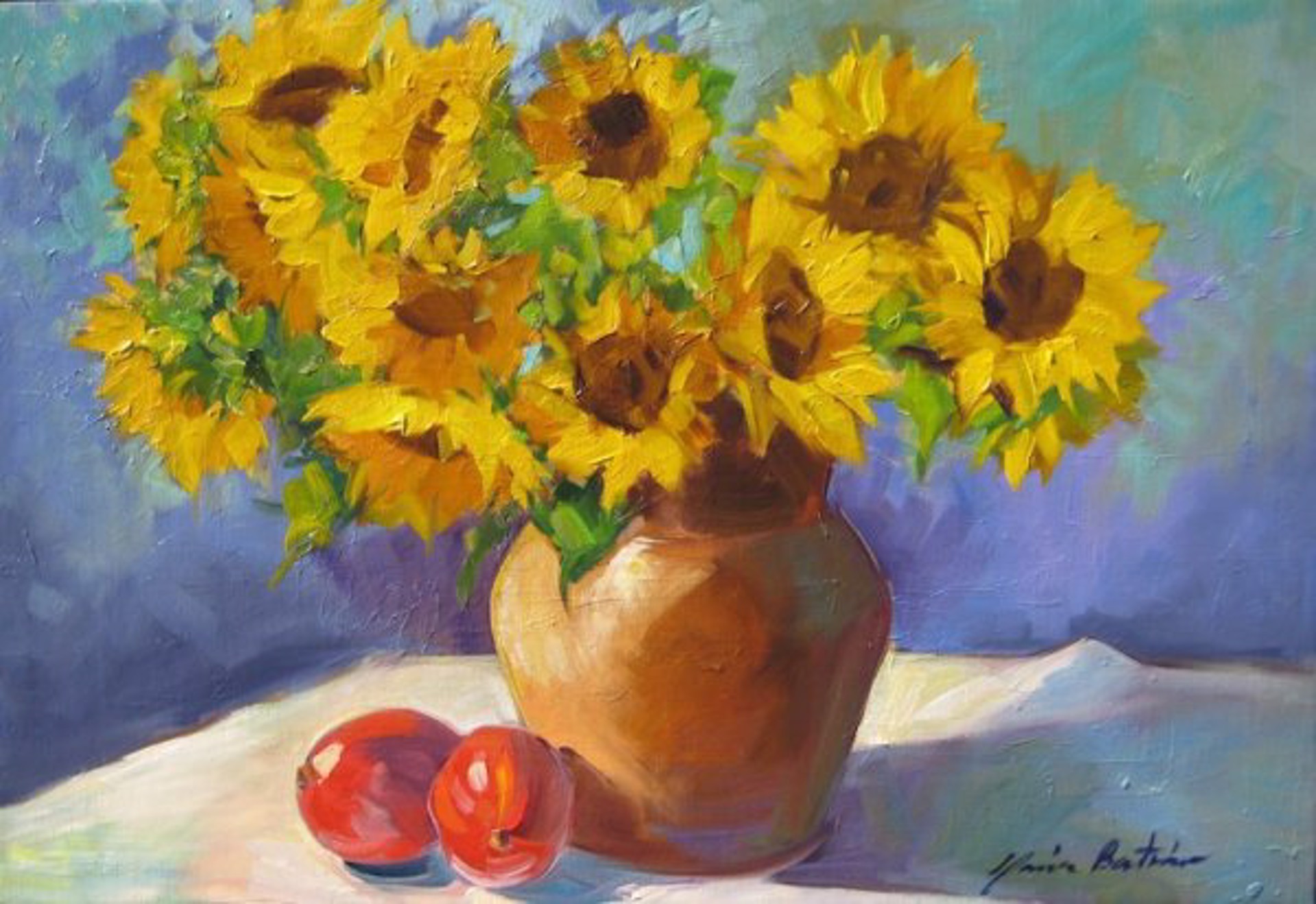 Provencal Sunflowers by Maria Bertrán