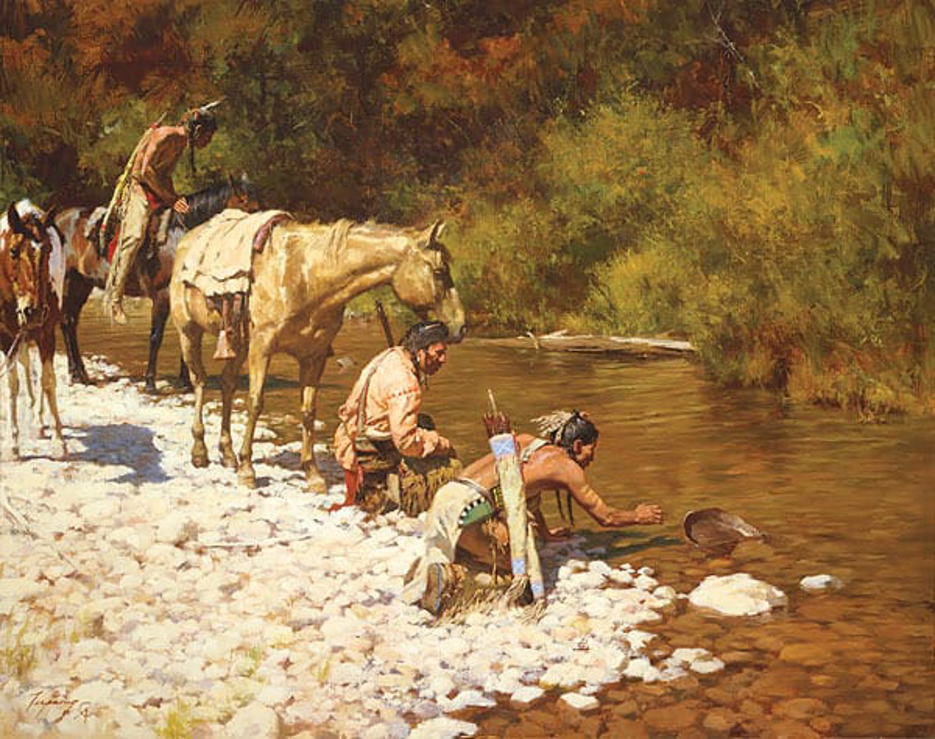 Prospectors Among the Blackfeet by Howard Terpning