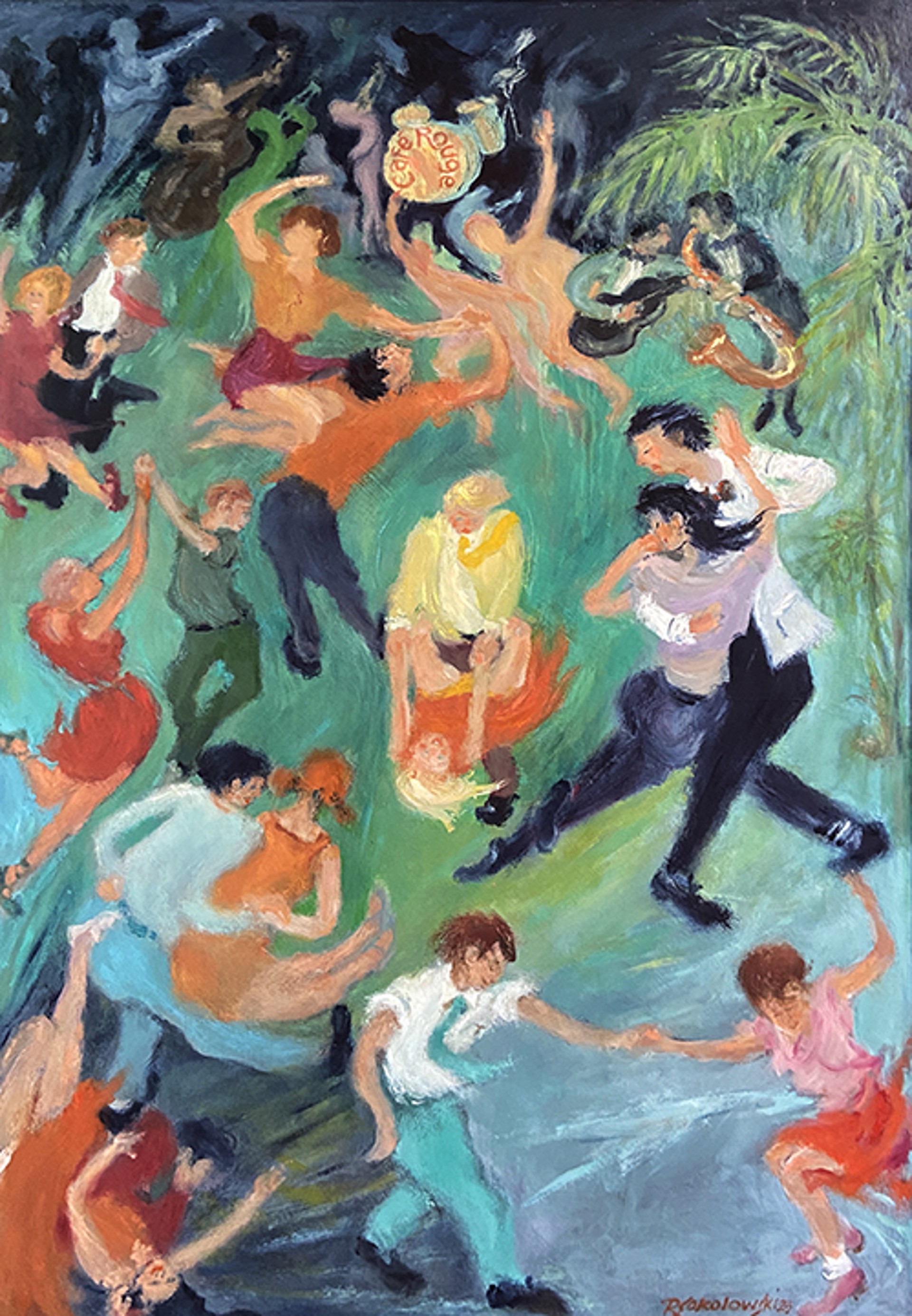 Swing Dancers at Café Rouge by Ray Sokolowski