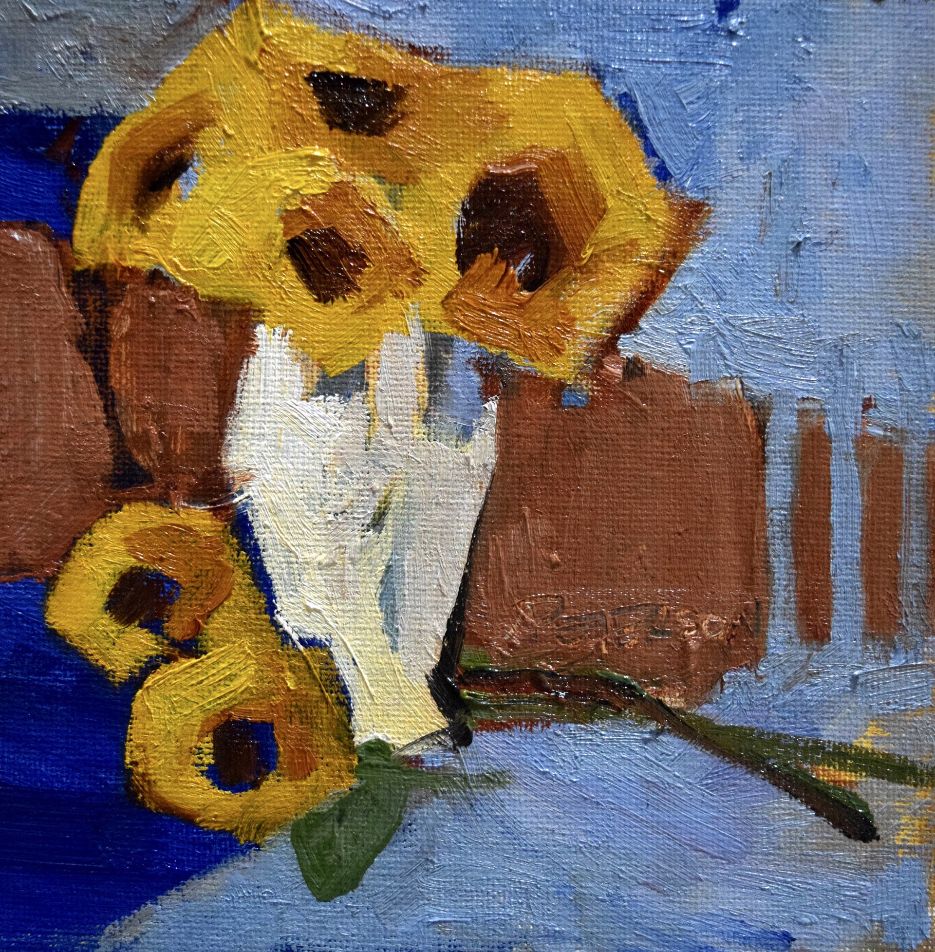 Sunflowers and Stripes III by Amy R. Peterson