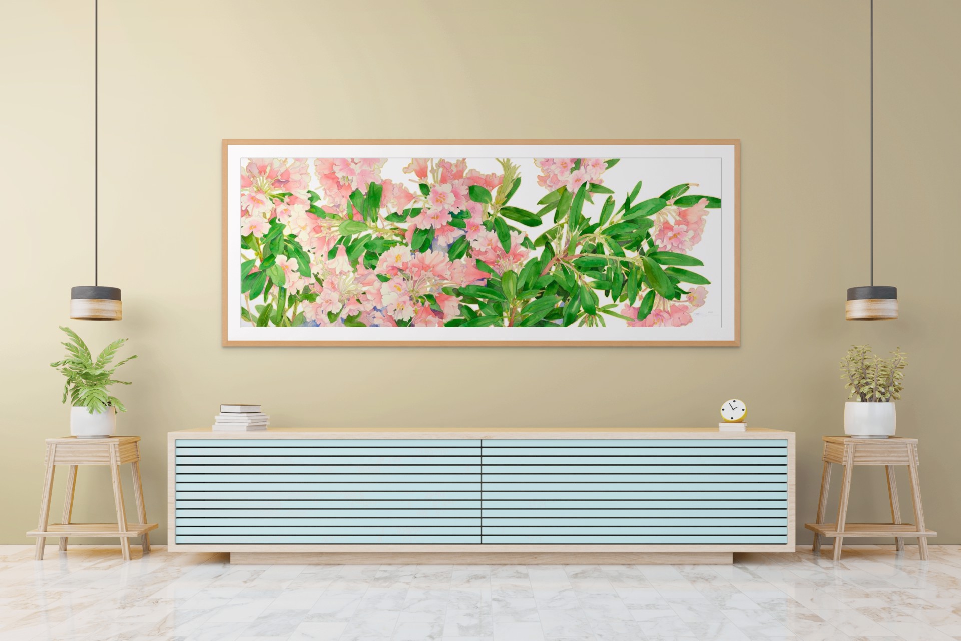 Peach Rhododendrons (unframed) by Gary Bukovnik