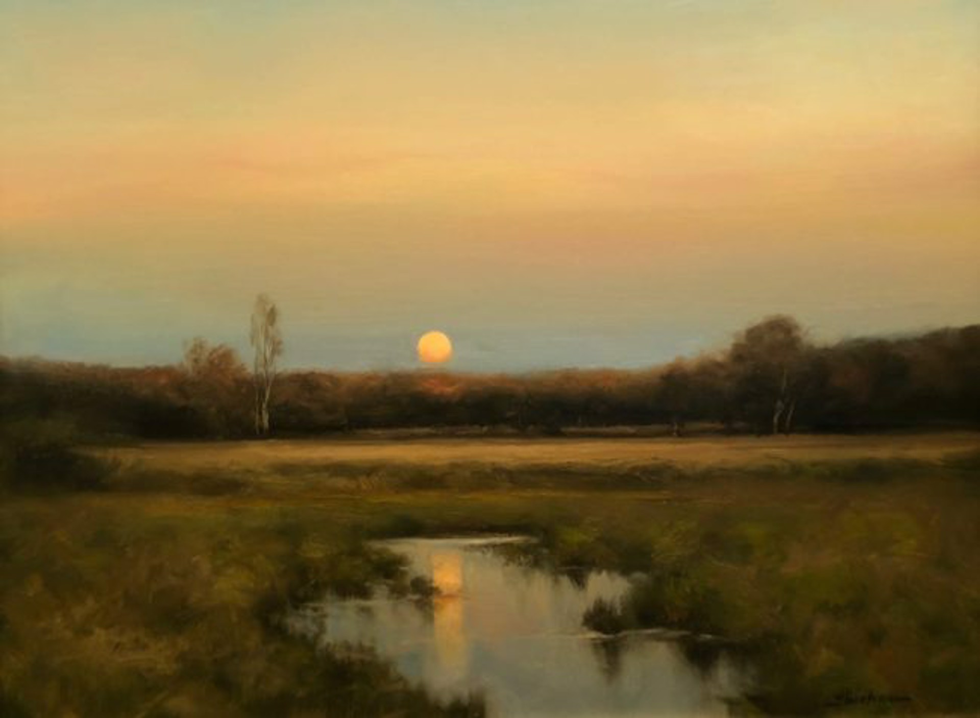 Moonlit Marsh by Dennis Sheehan