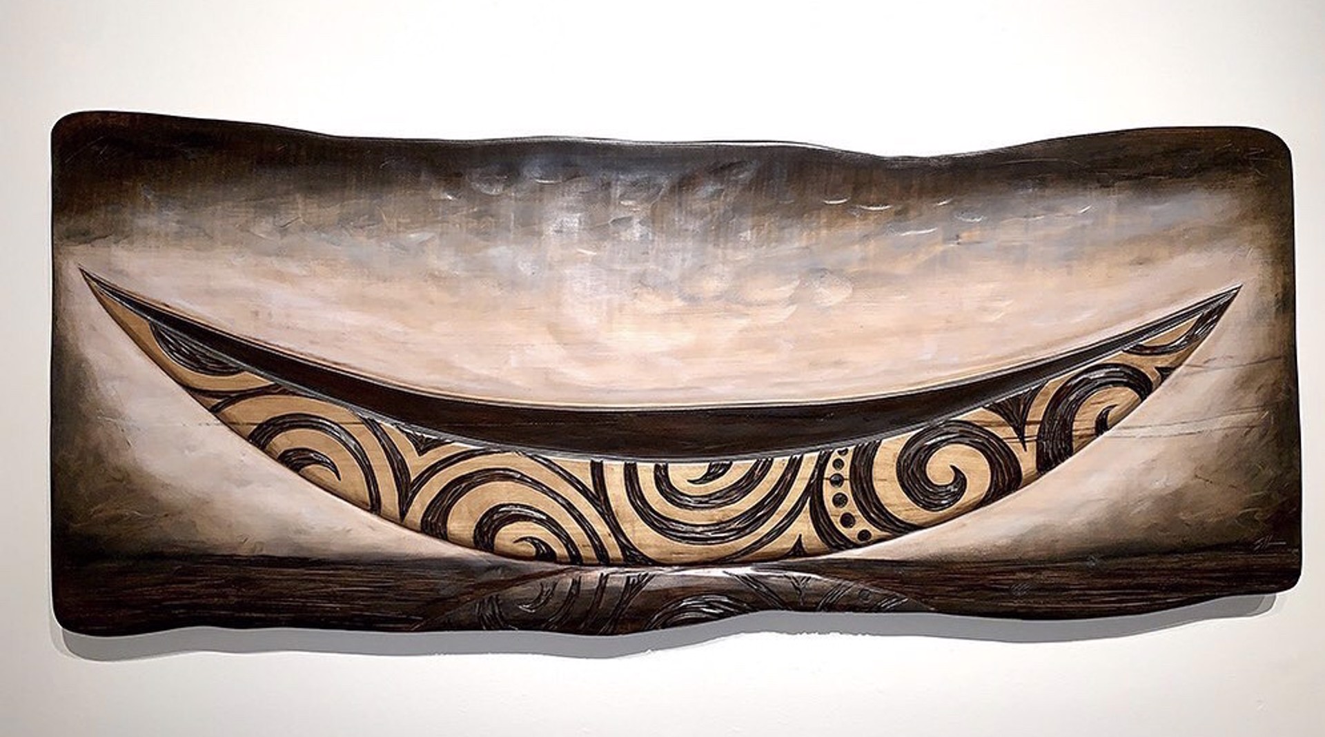 Carved Maple Canoe by STEVE JENSEN