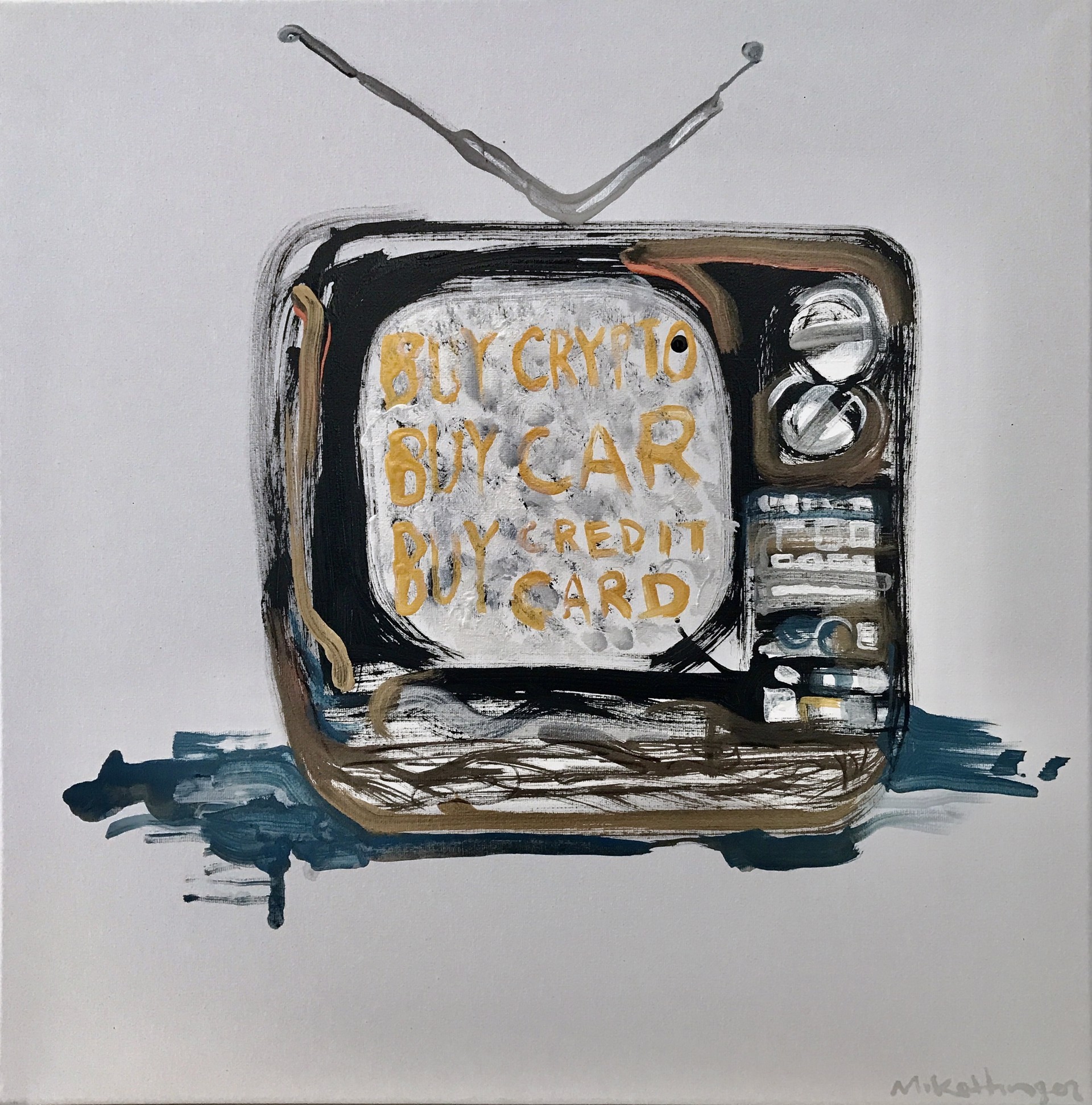TV Commercials Translation Painting #5 by Mikey Kettinger