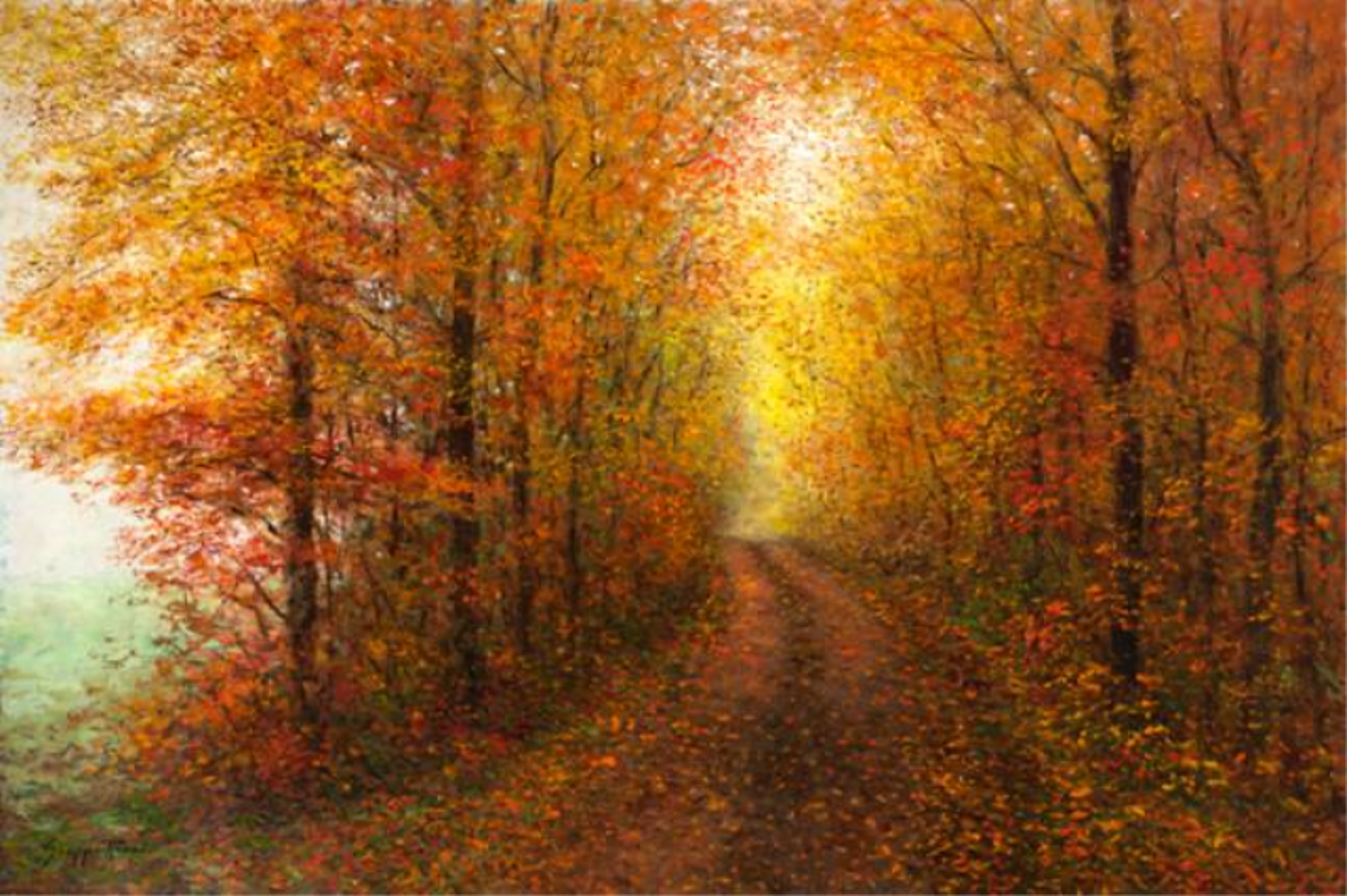 A Misty Autumn Road (enhanced AP) by James Scoppettone