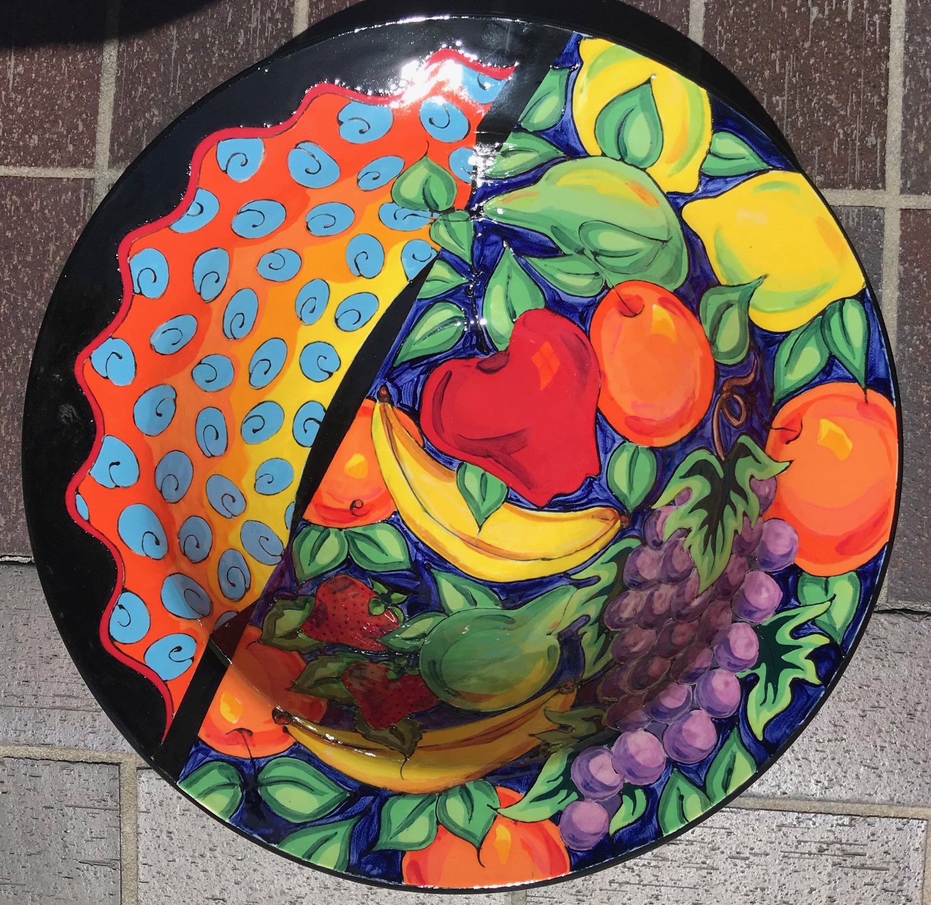Large Bowl With Rim by Denise Ford