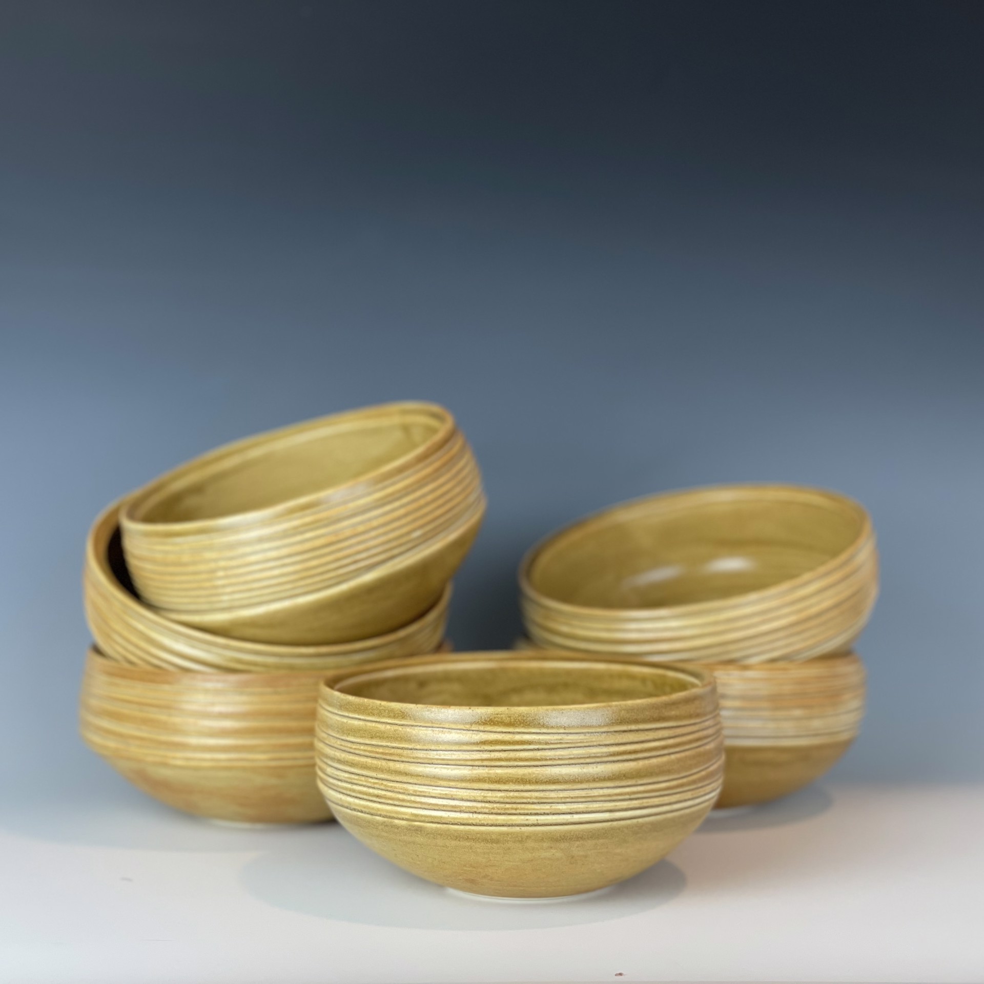 Golden Grass Bowl by Mary Roberts