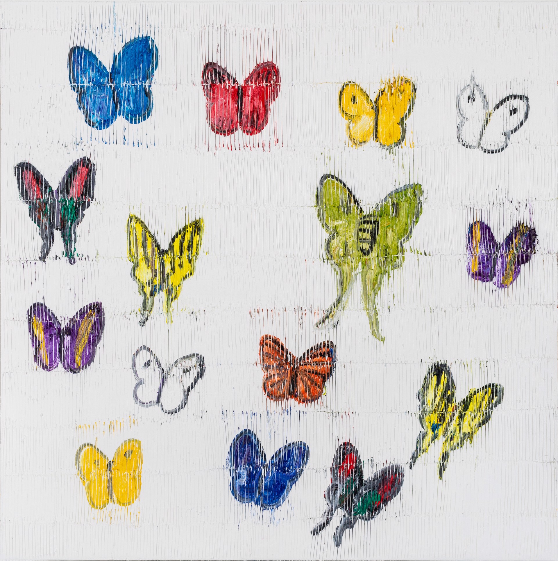 White Butterflies by Hunt Slonem