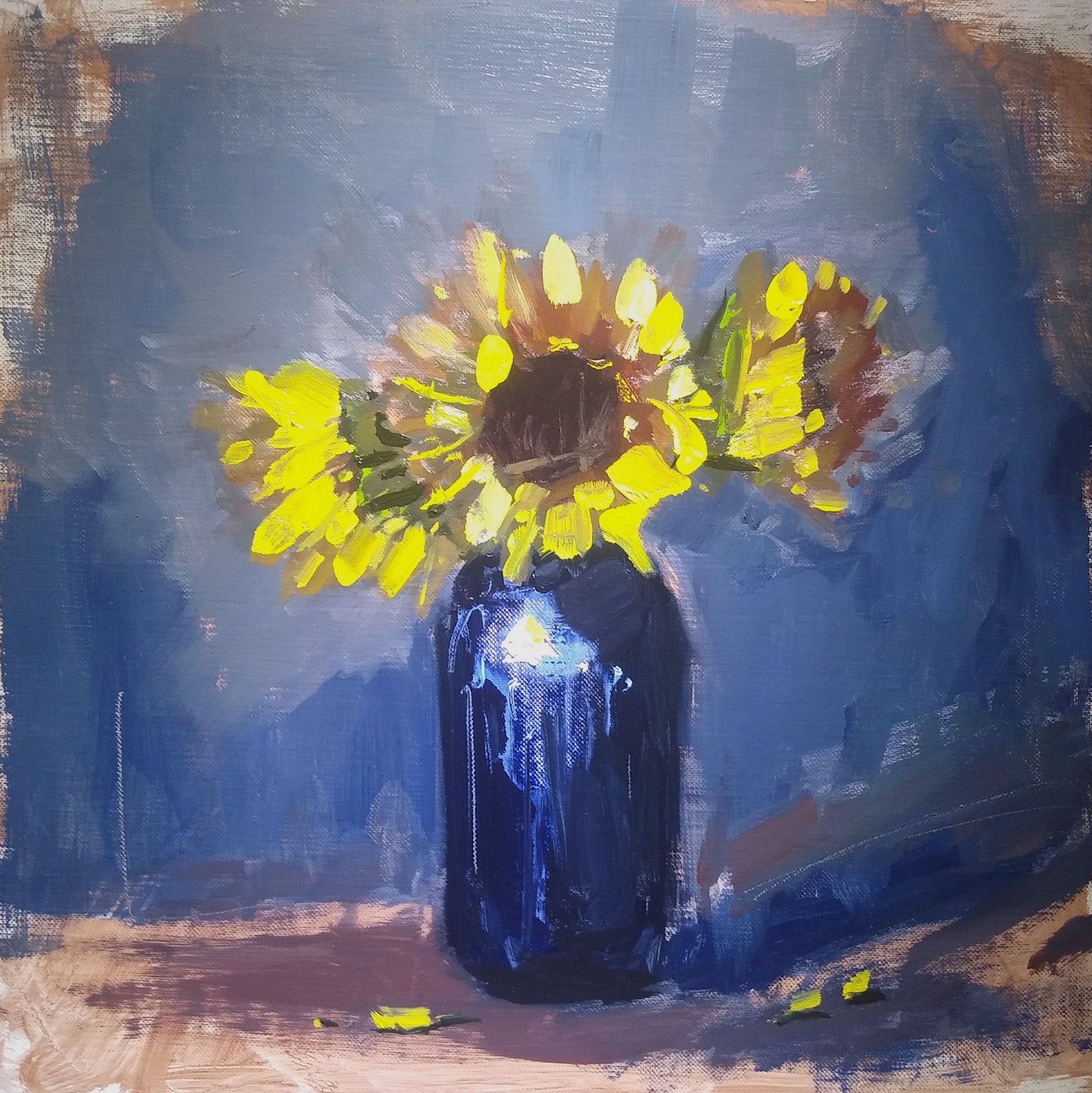 Sunflowers in a vase by Flynn Geissel