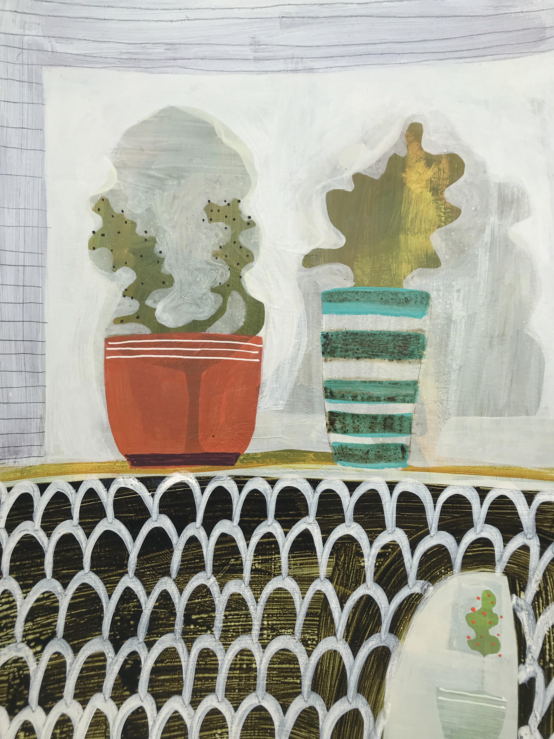 Two Plants on Shelf by Rachael Van Dyke