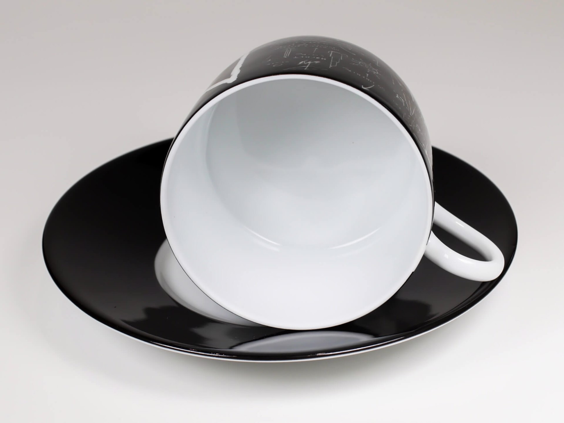 Tuxedo Porcelain Tea Cup and Plate by Jean-Michel Basquiat