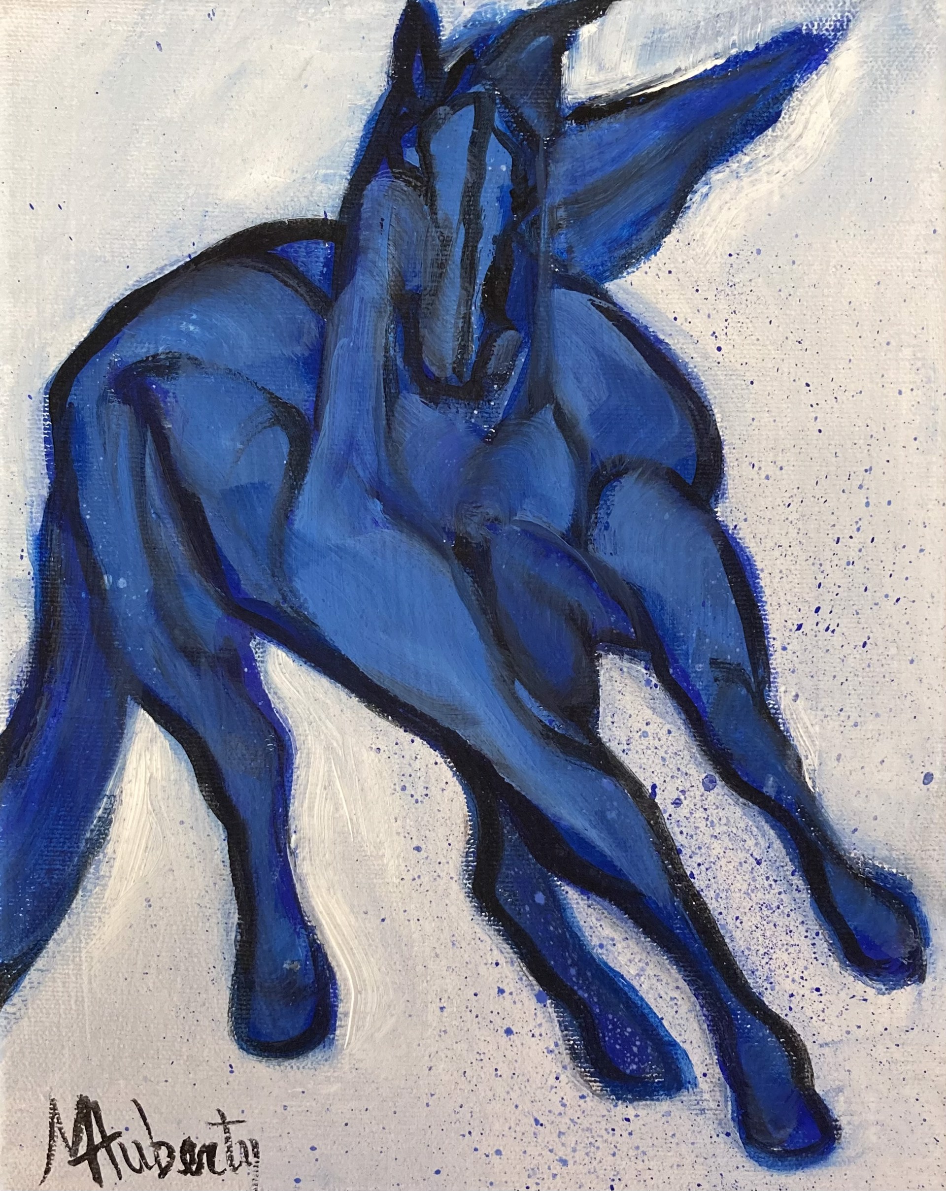 Blue Horse Study #18 by Melissa Auberty