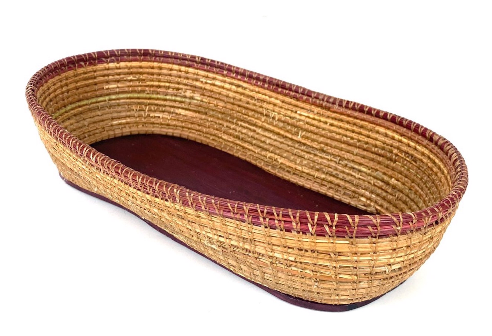 Oval Basket with Blood Wood Bottom by Jacqueline Green