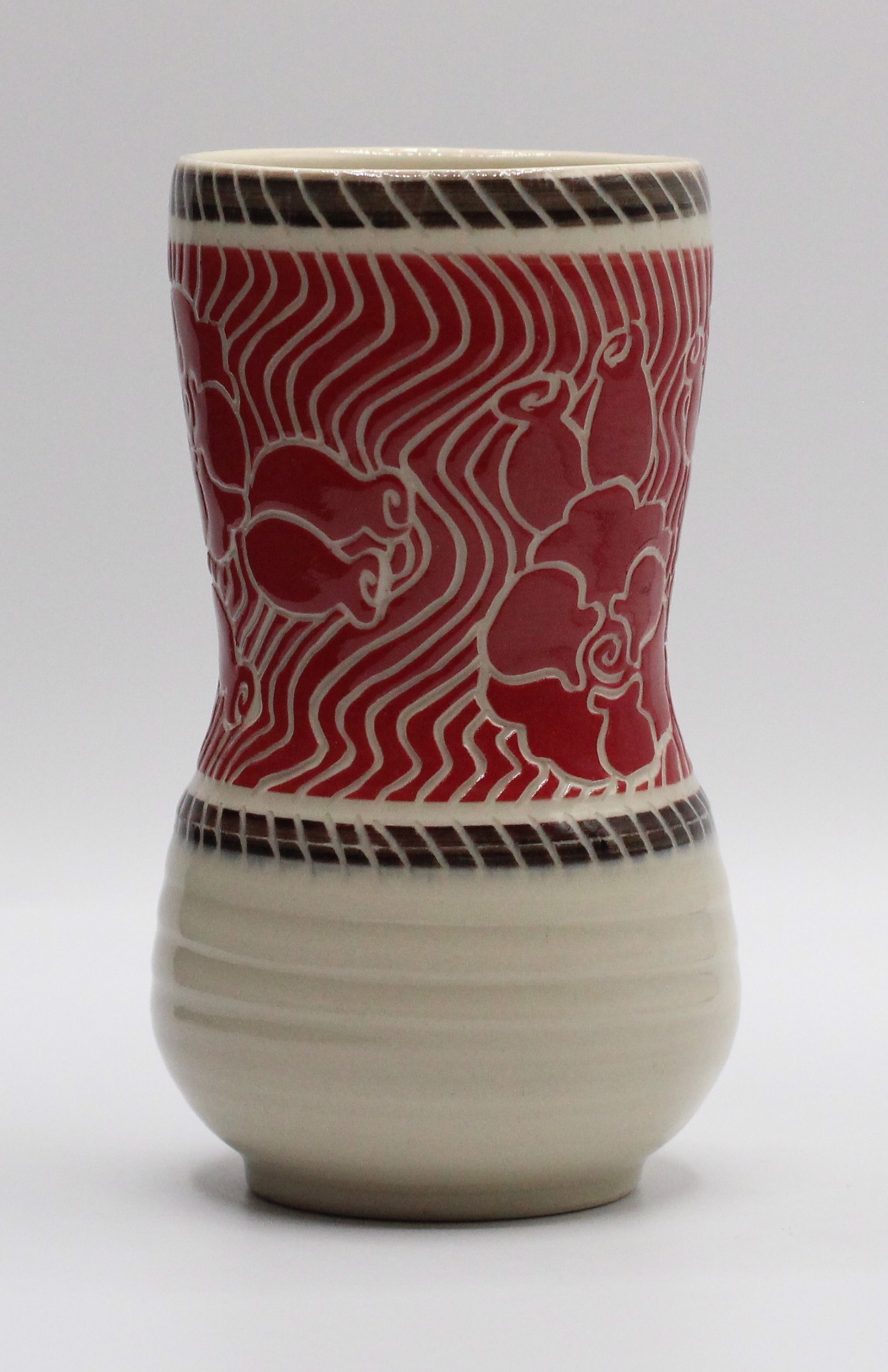 Red Rose Vase - Small by Kelly Price