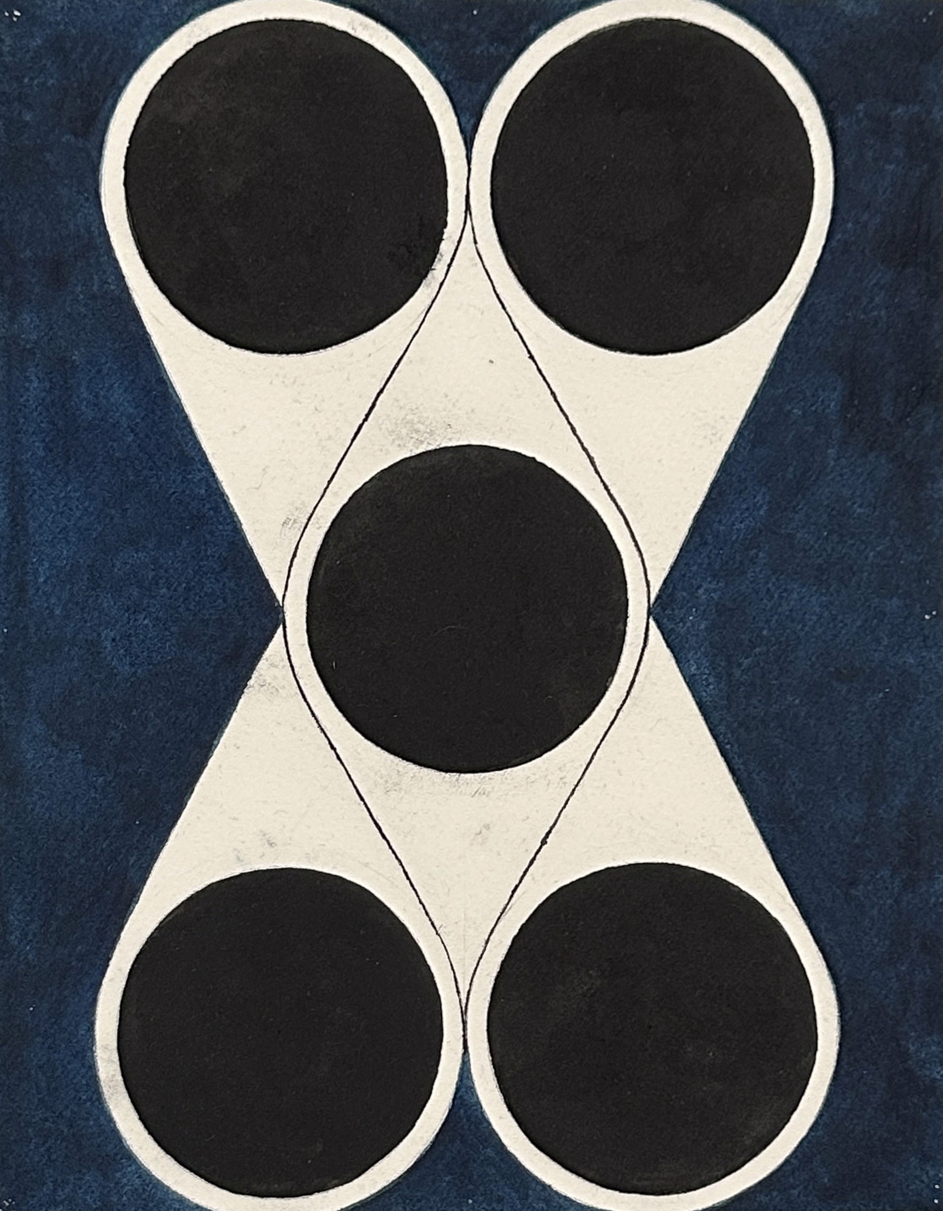 Untitled (navy with clusters) by Matt Messinger - Works on Paper