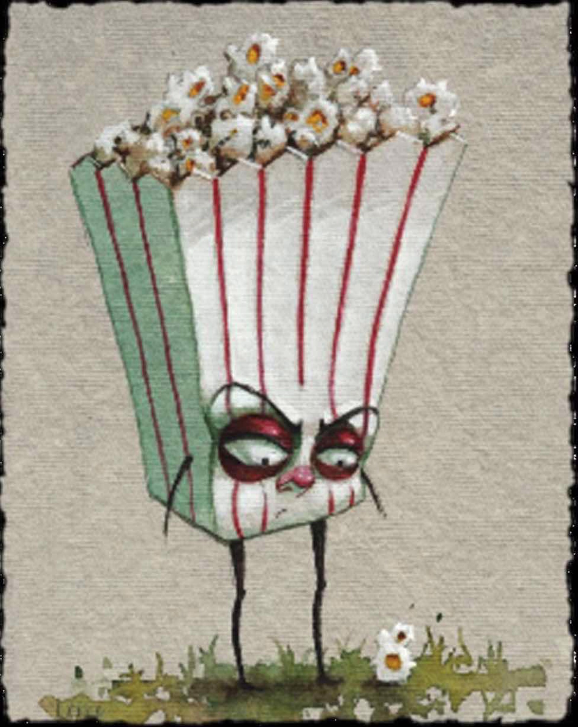 Popcorn of Fury (Giclee on Deckled Paper) G.O. by Liese Chavez