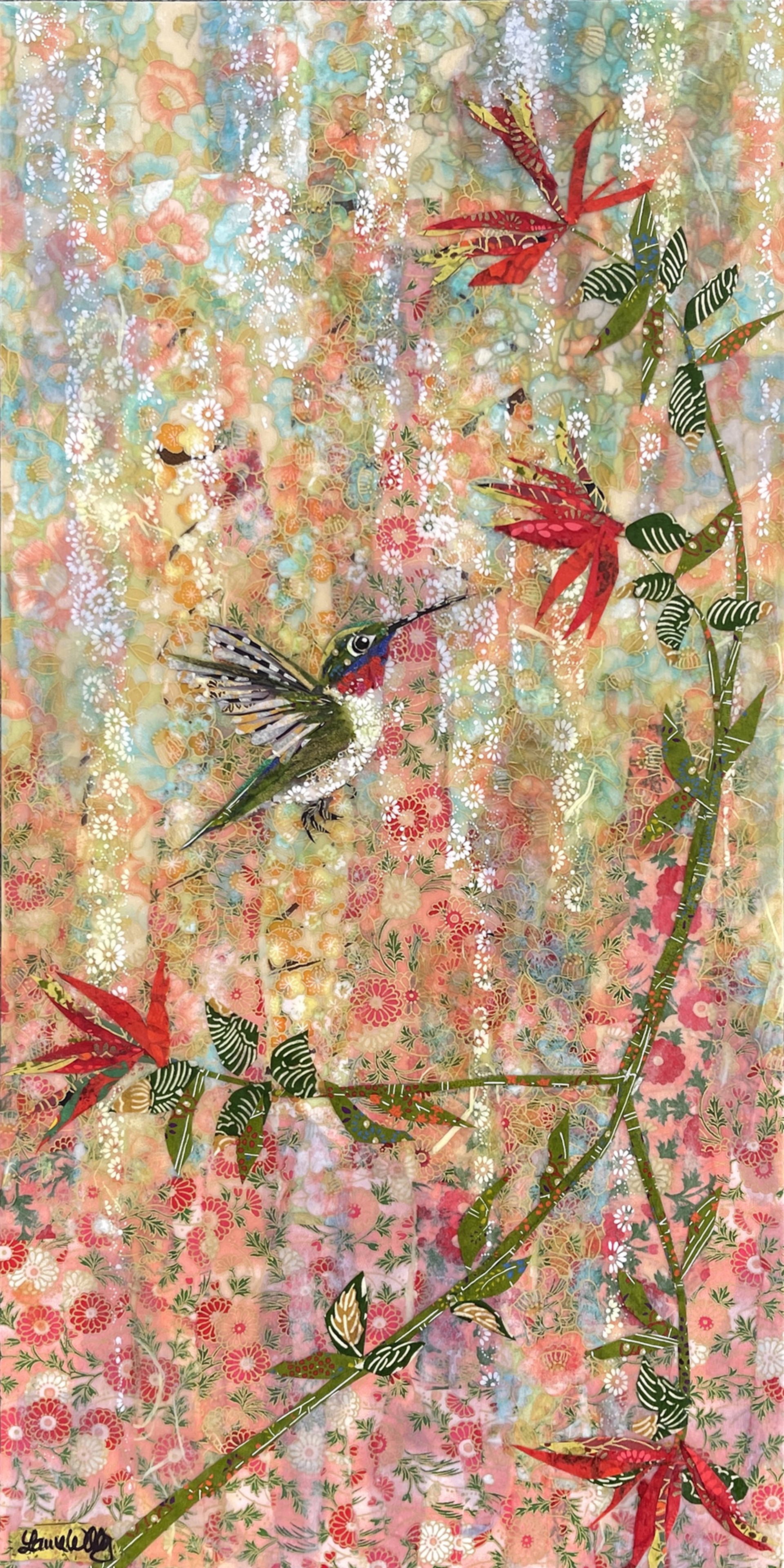 Sipping Hummingbird by Laura Adams