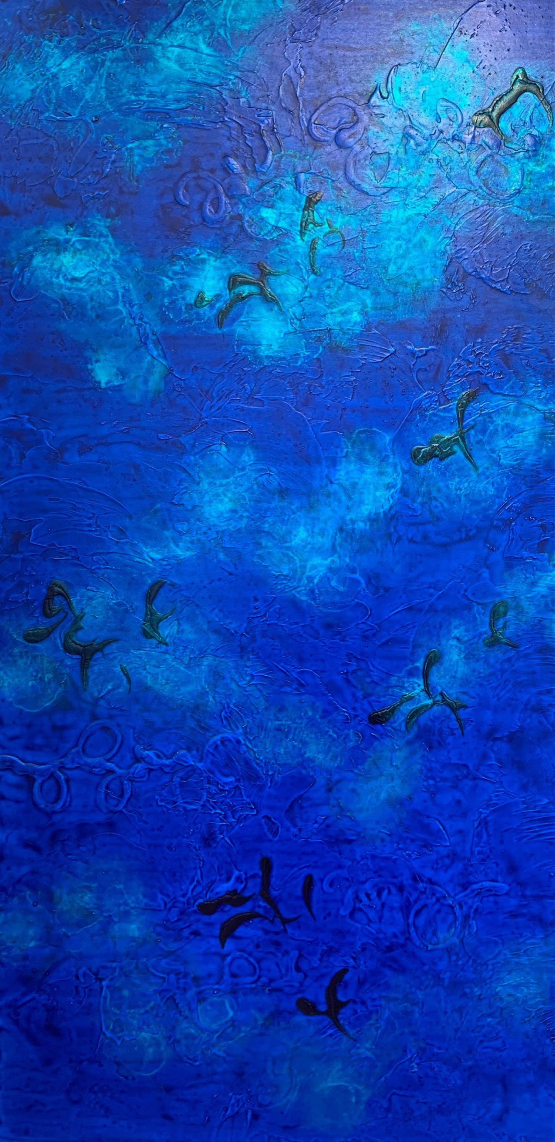 Dreams In Blue 1 (Left) by Julie Quinn