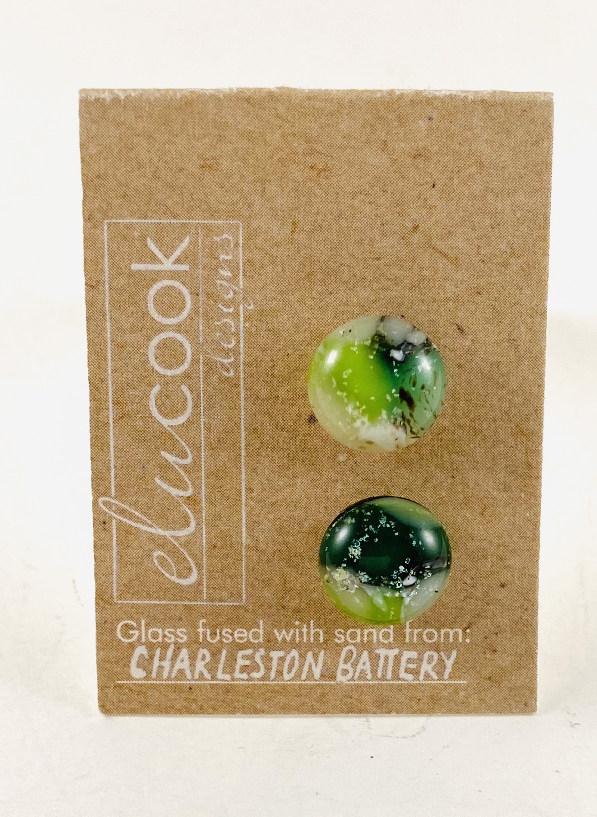 Button Earrings, 4s by Emily Cook